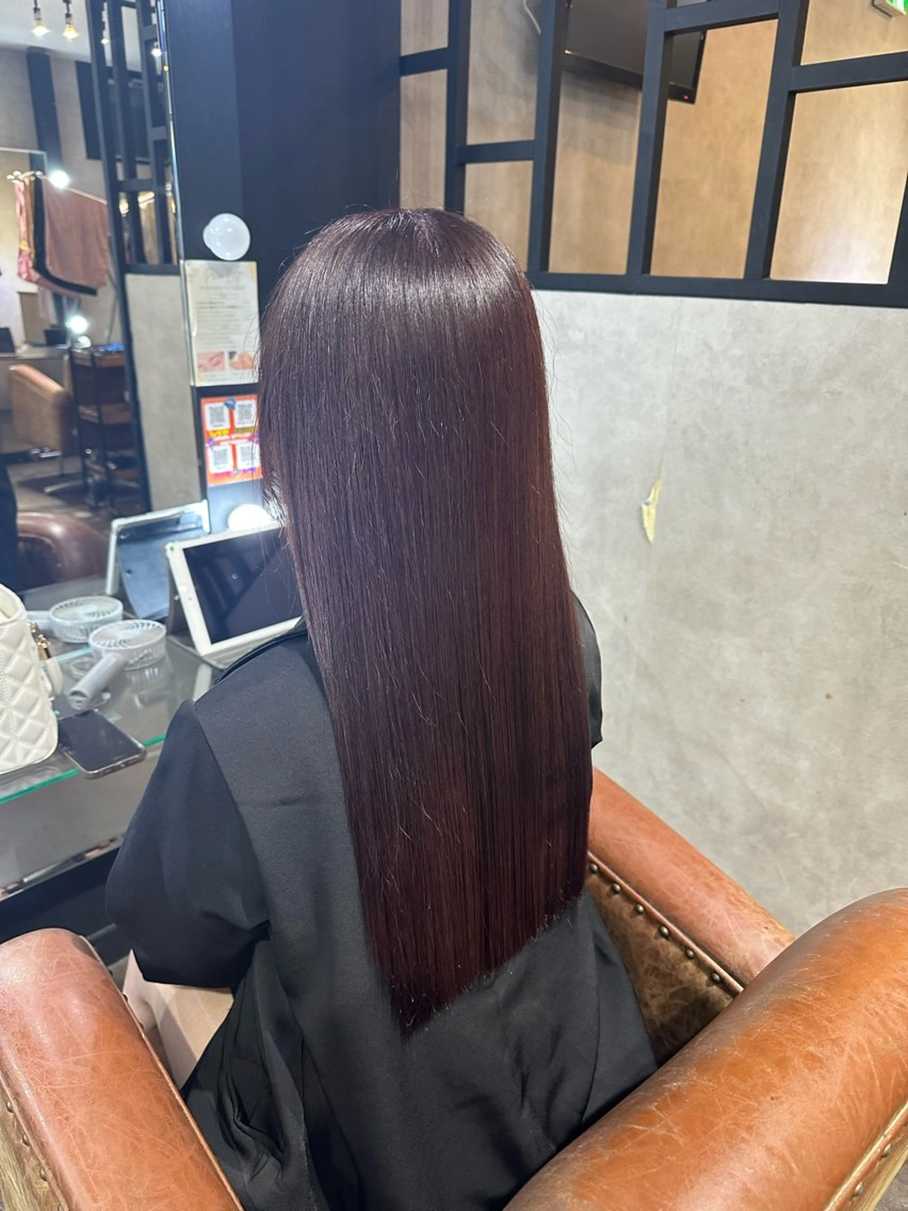 ロング カラー トリートメント 奥田 星来のヘアスタイル