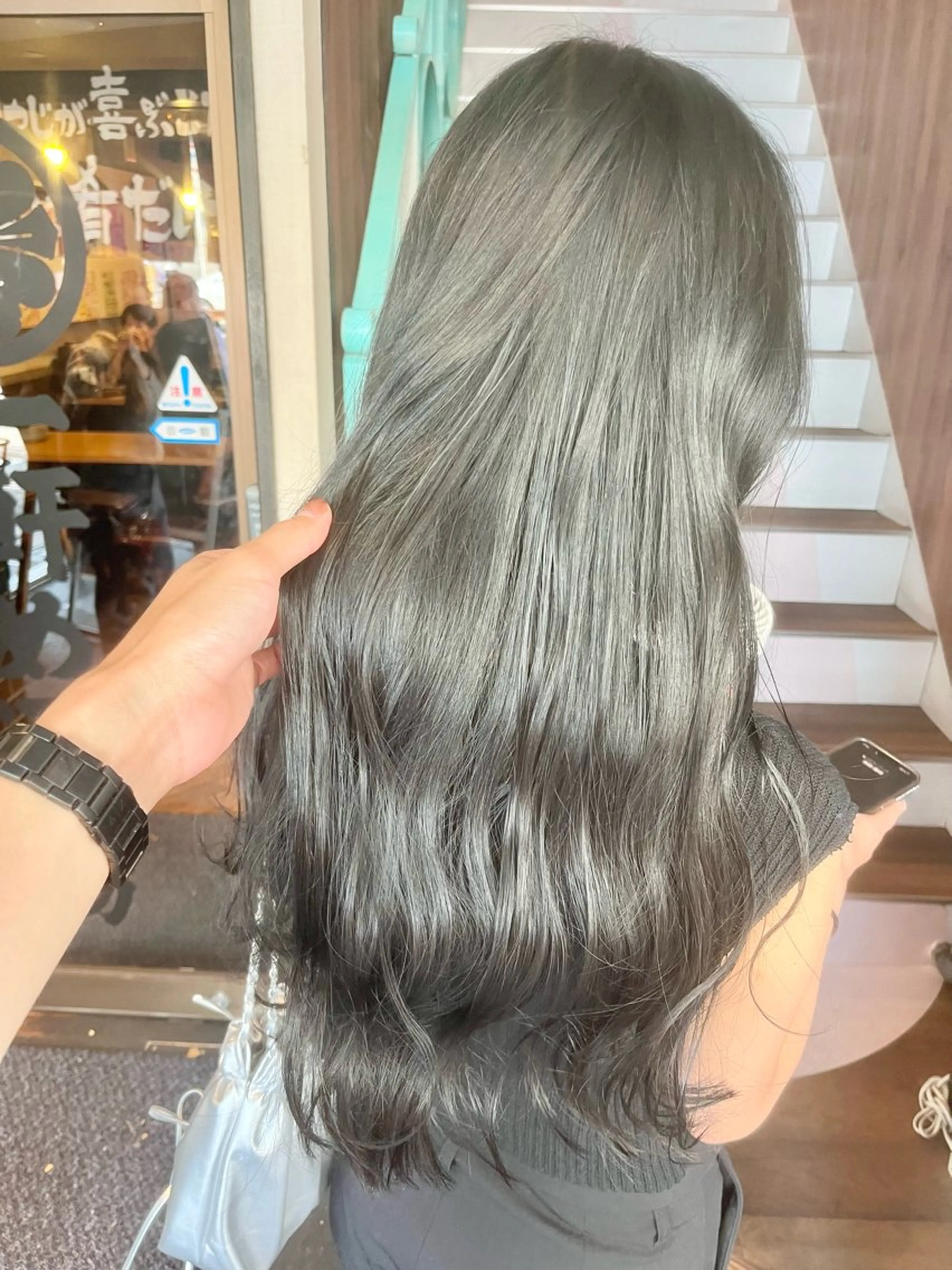 ロング カラー パーマ ヘアアレンジ メンズ キッズ メンズインナーカラー アディクシーカラー 透明感カラー インナーカラー ヘアカラー トリートメント 【暗め透明感カラー】 【インナー】小島良太のヘアスタイル