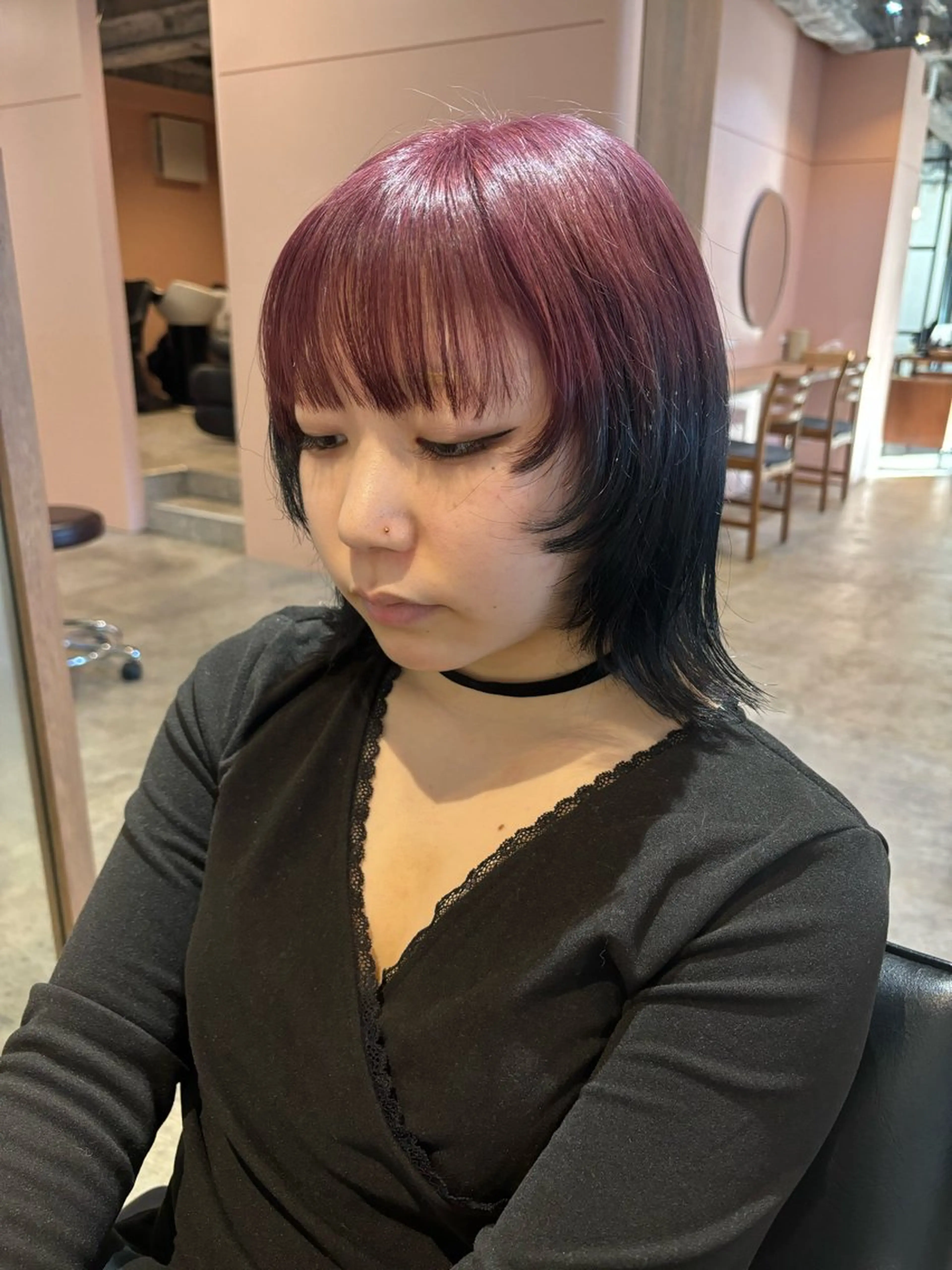 ミディアム カラー カット ヘアカラー トリートメント Hayashi Shioriのヘアスタイル