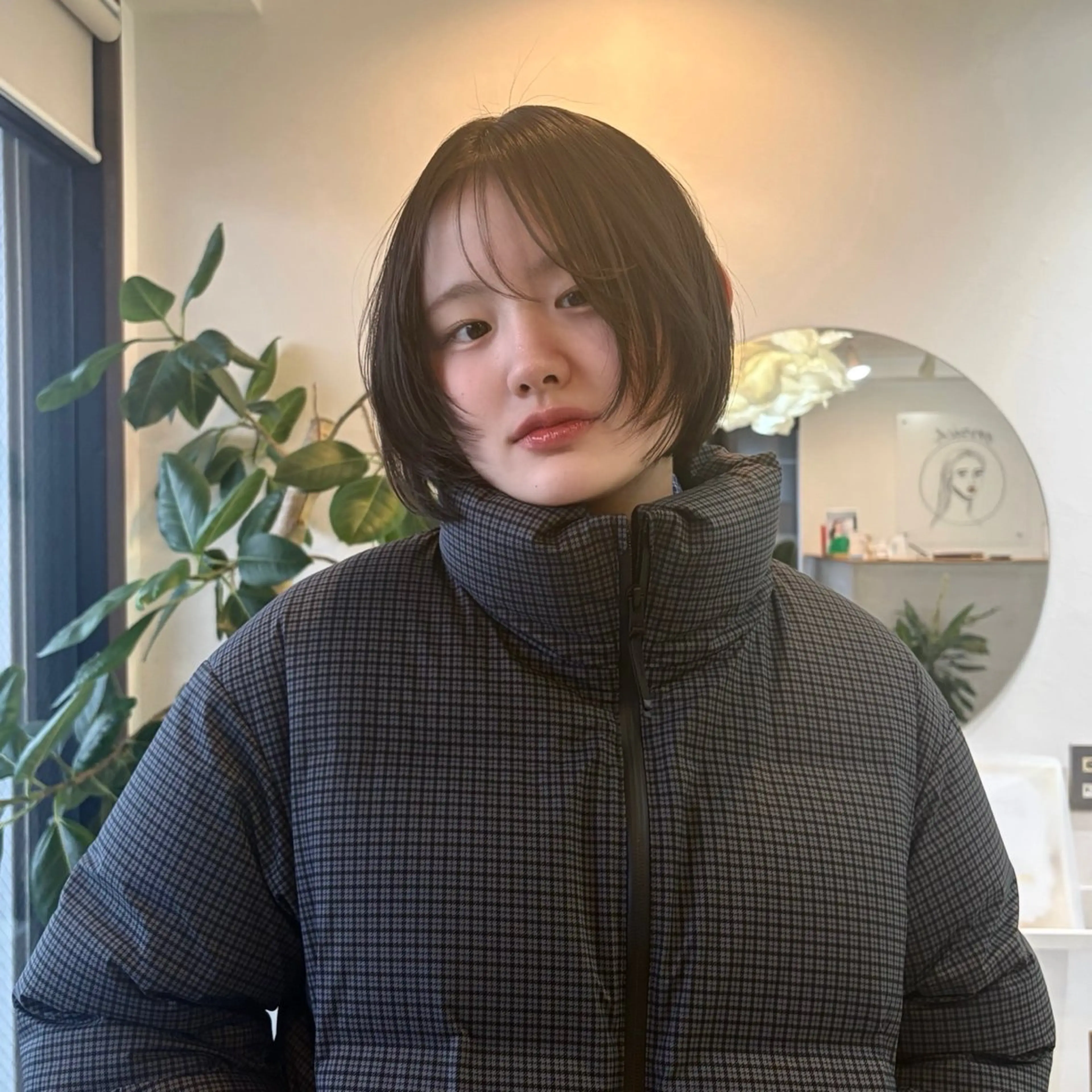 ショート ボブ レイヤーカット カット enrich / キタガワ カノンのヘアスタイル