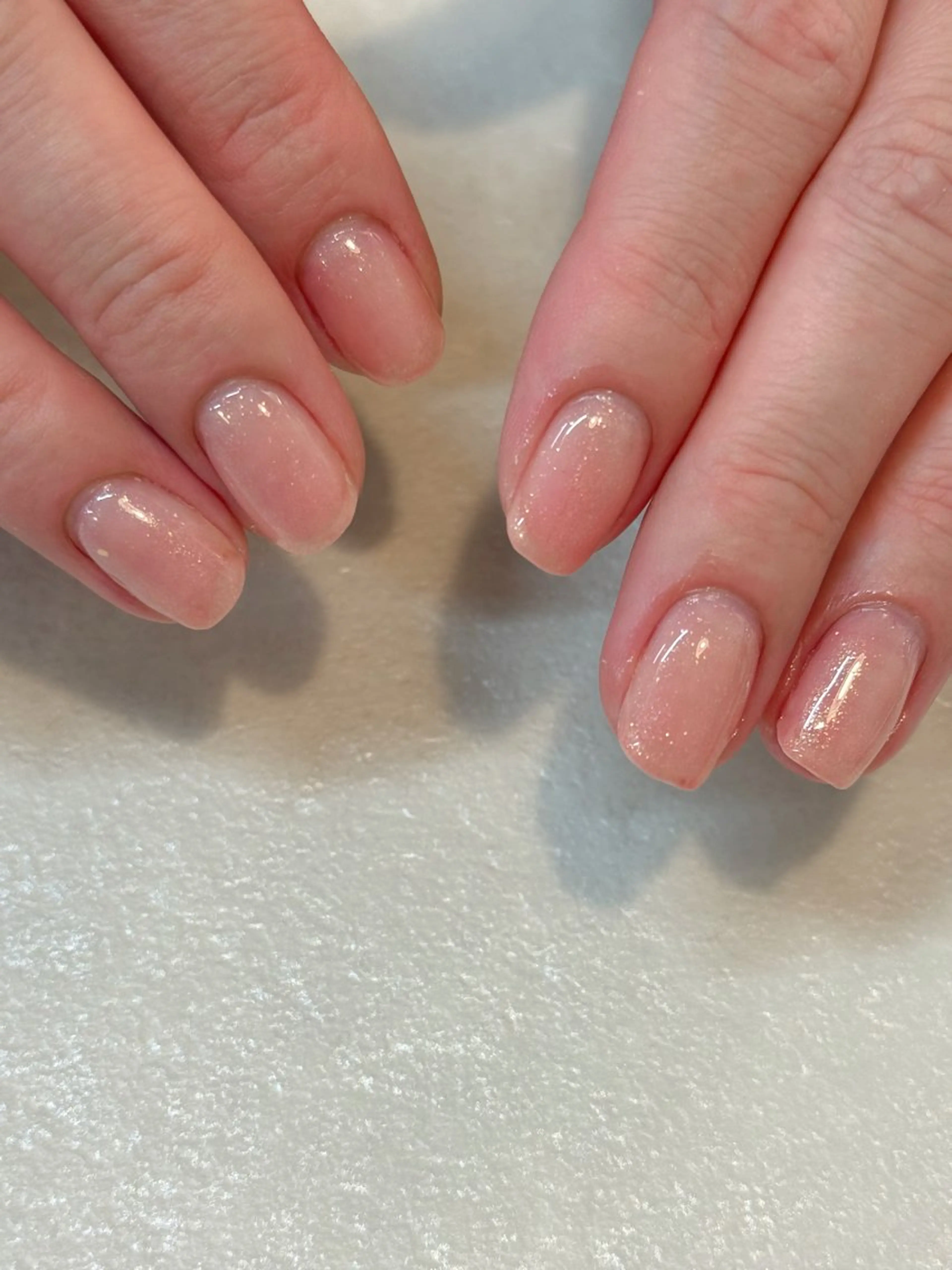 ネイル ラメ(グリッター) オフィスネイル ワンカラーネイル Agate miku🎀‧₊のネイルデザイン