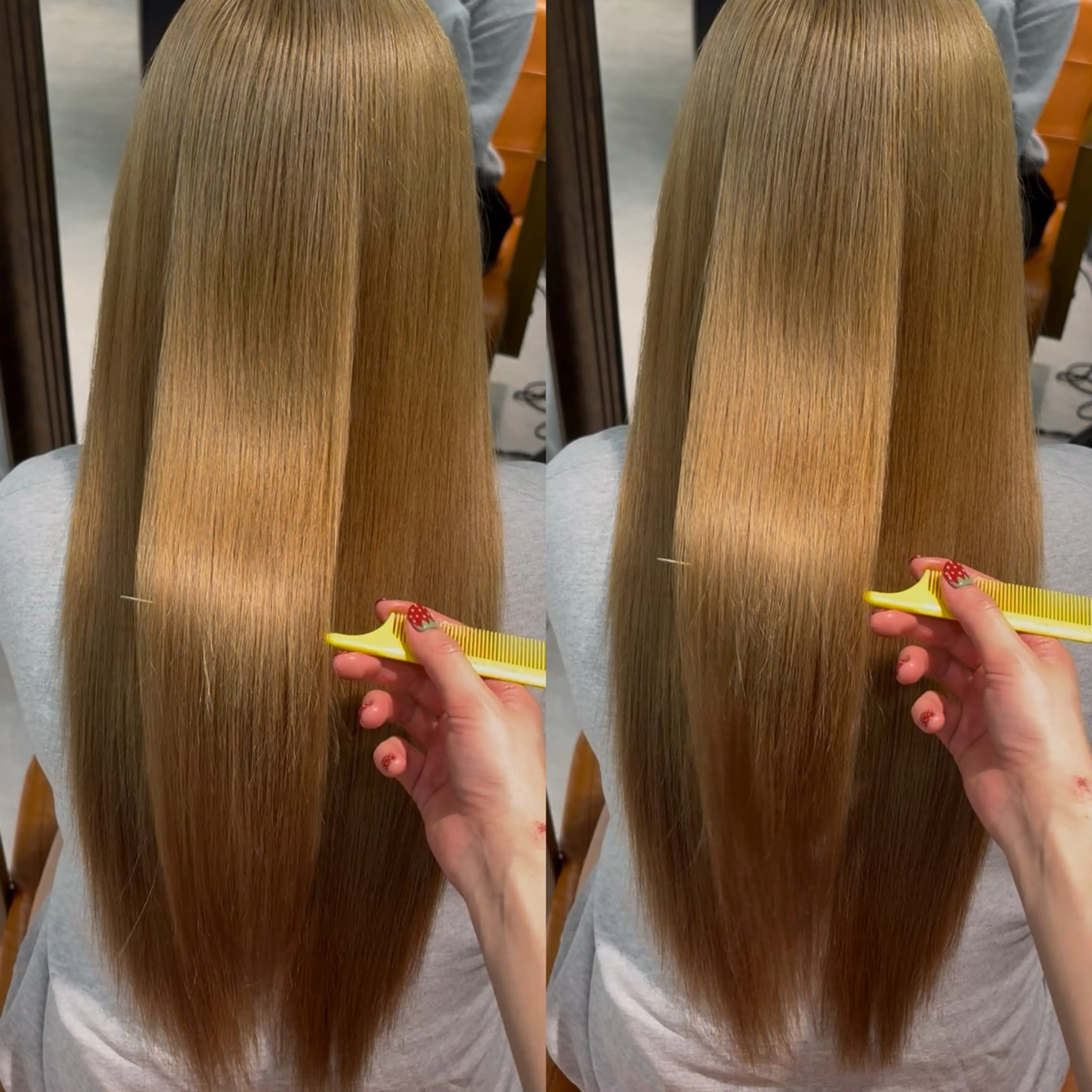 ロング 卒業式のヘアスタイル ヘアカラー なんば🍓 似合わせカラー🐬のヘアスタイル