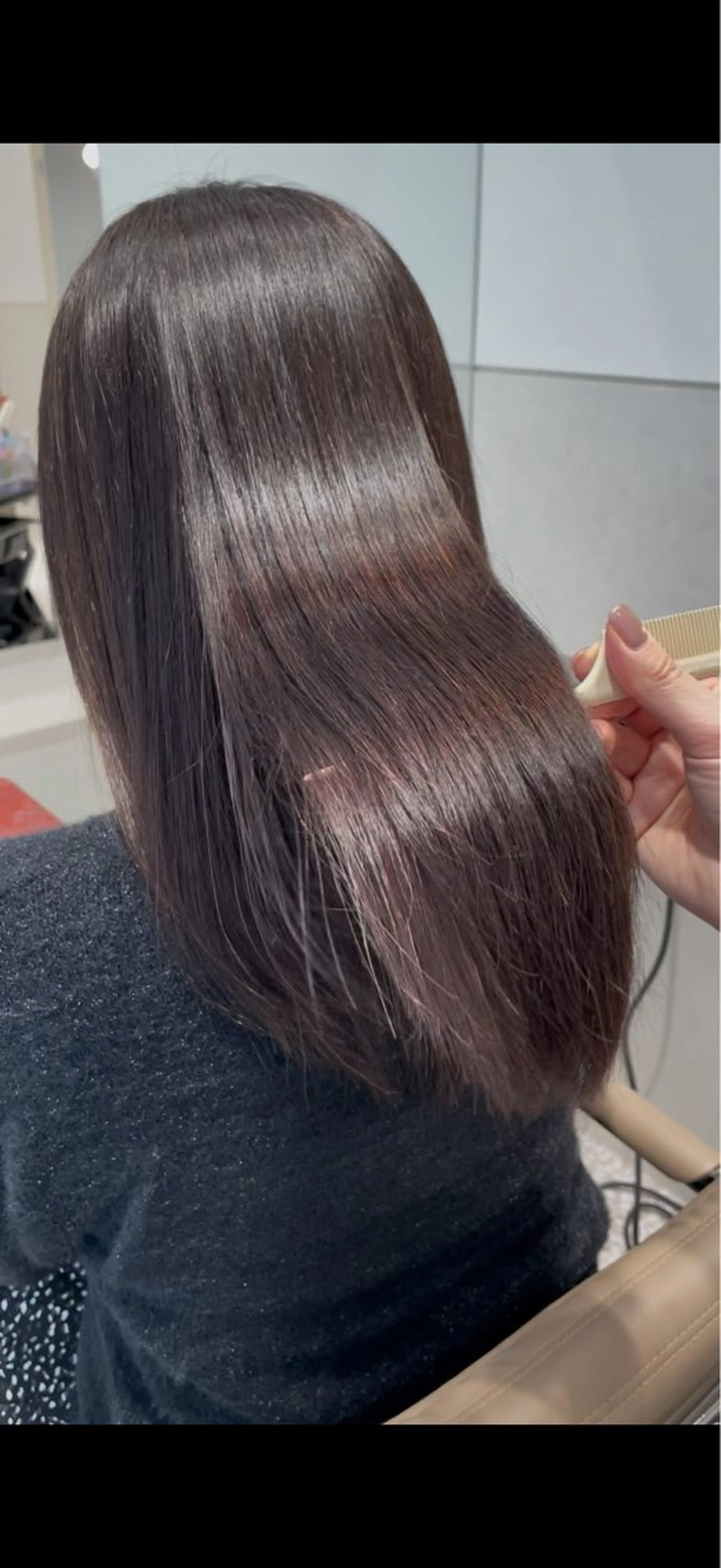 セミロング カラー ブラウンカラー ナチュラルブラウン 髪質改善 トリートメント 池袋/マンツーマン /個室/岸田恵のヘアスタイル