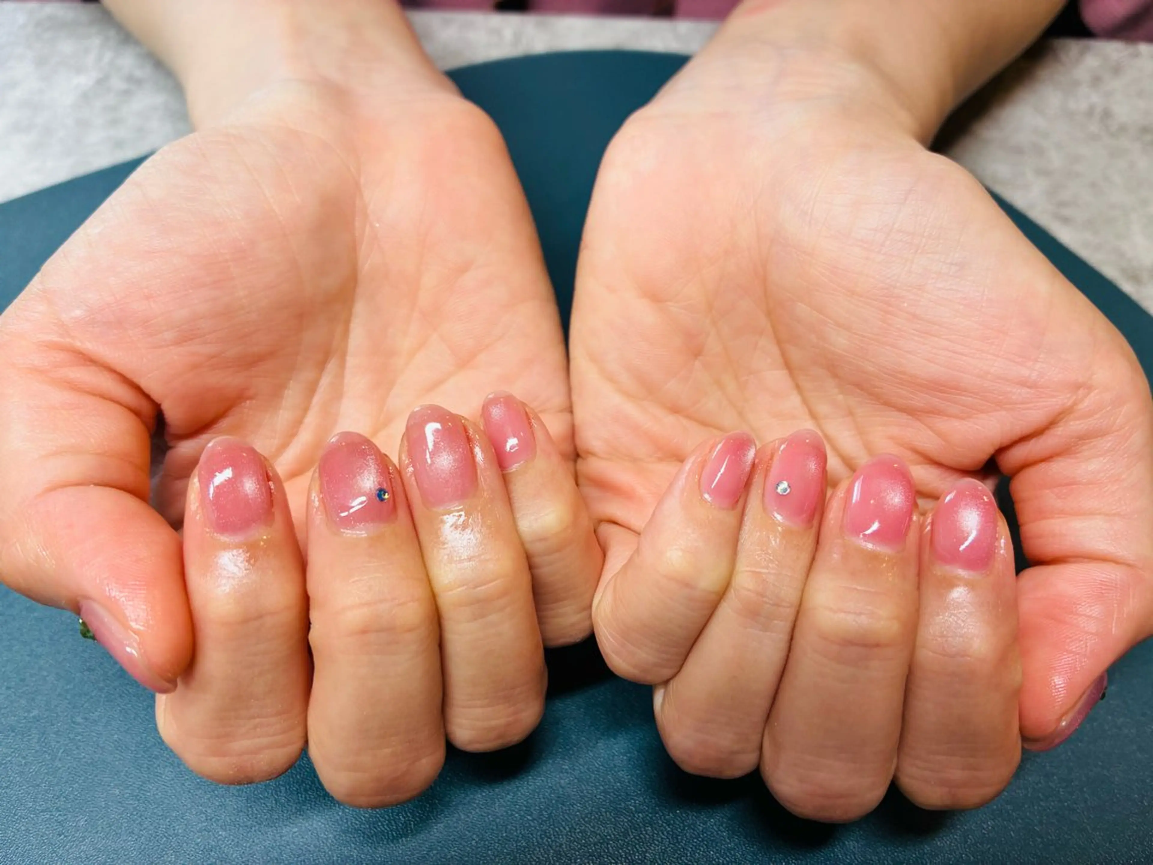 ネイル クリアネイル 氷ネイル・うるうるネイル マグネットネイル ピンク SKY/☺︎nico エスケーワイ　ニコのネイルデザイン