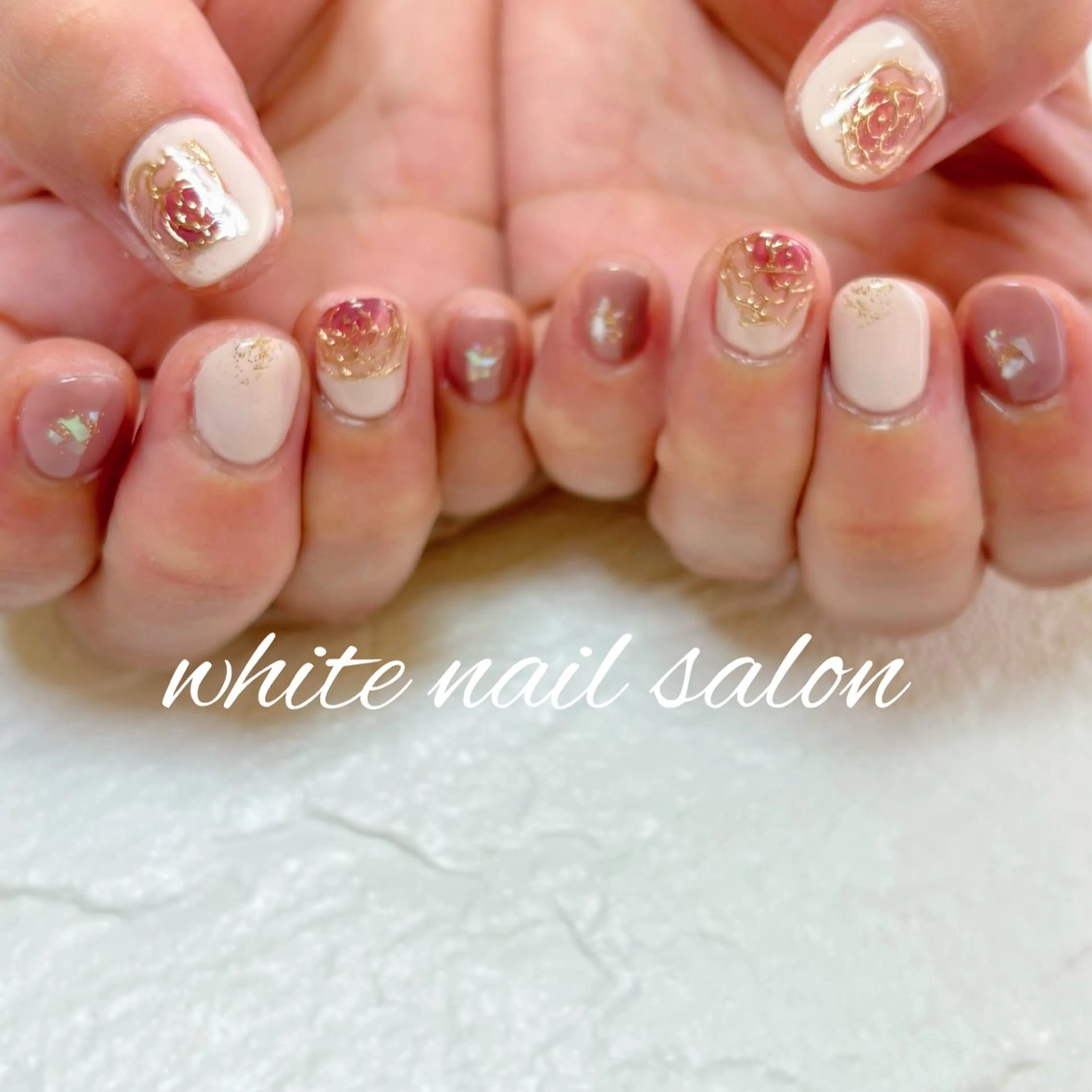 ネイル ホワイト ハンドネイル white nail salonのネイルデザイン