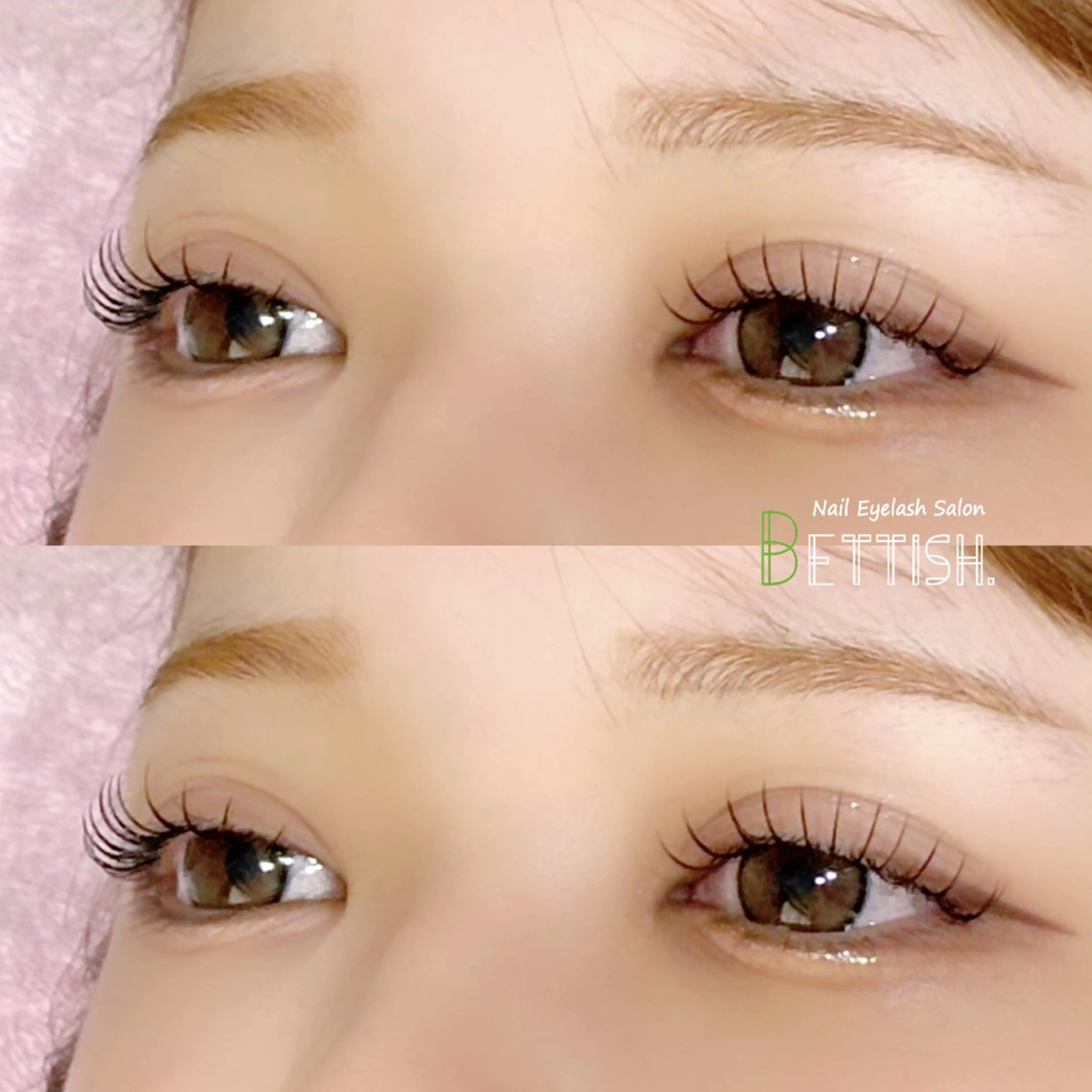 マツエク・マツパ フラットラッシュ BETTISH🩵 SERIのマツエク・マツパデザイン