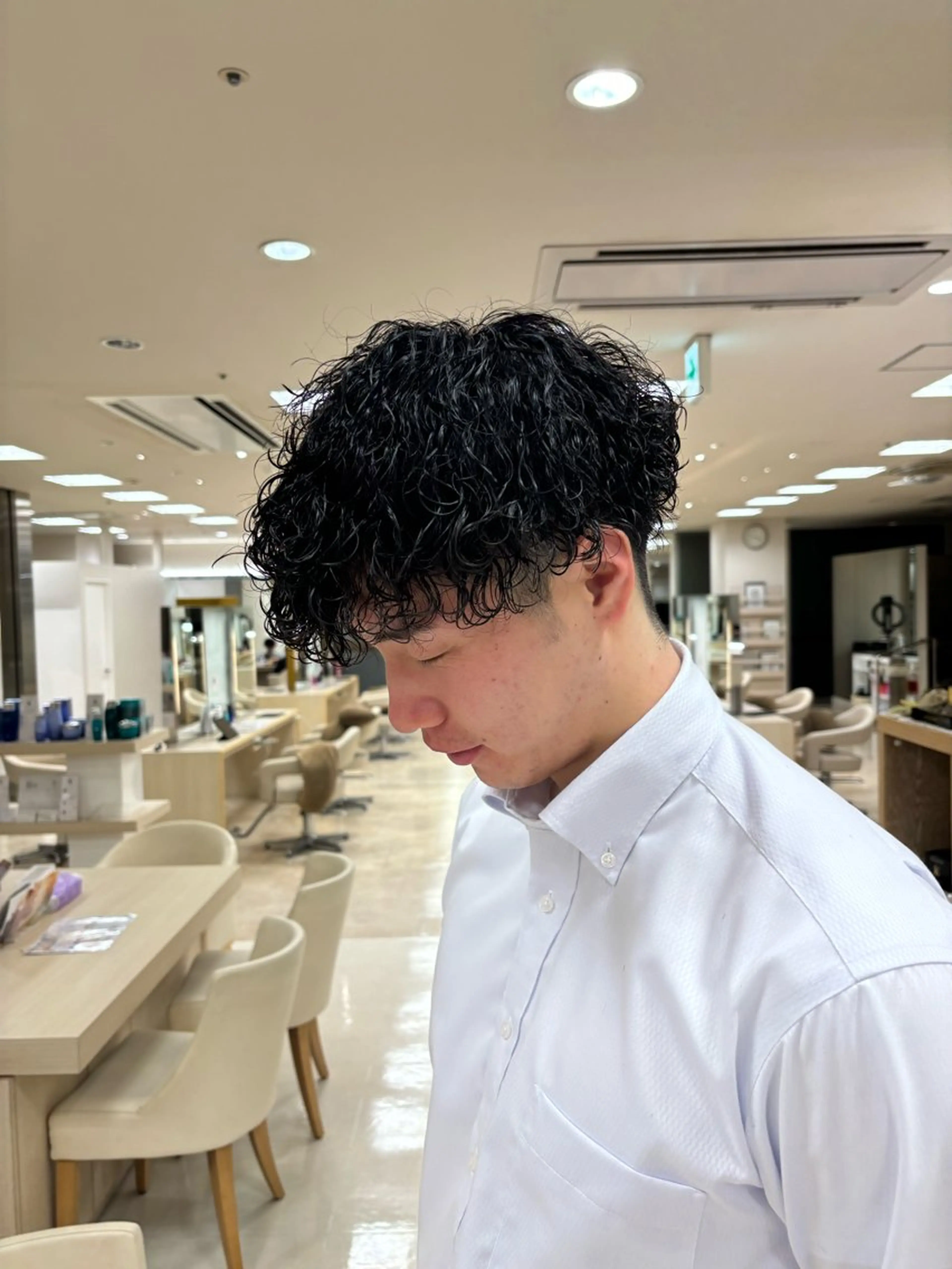 ショート パーマ メンズ 湘南/メンズパーマ/ ハイライト/ユチカのヘアスタイル