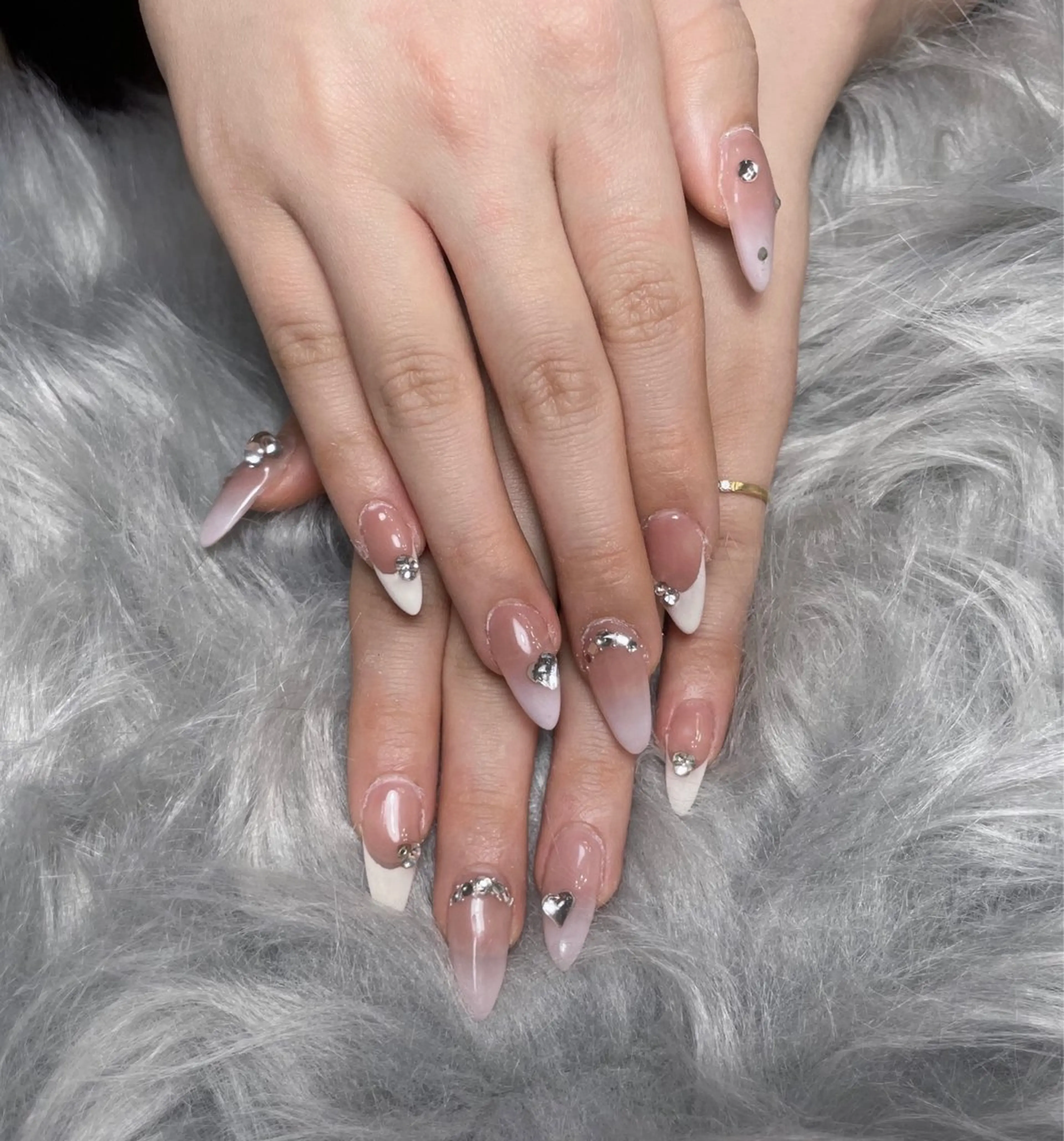 ネイル フレンチネイル ジェルネイル ハート パラジェル スカルプネイル ハンドネイル BLANC.nail所属・BLANC.nail yuuのネイルデザイン