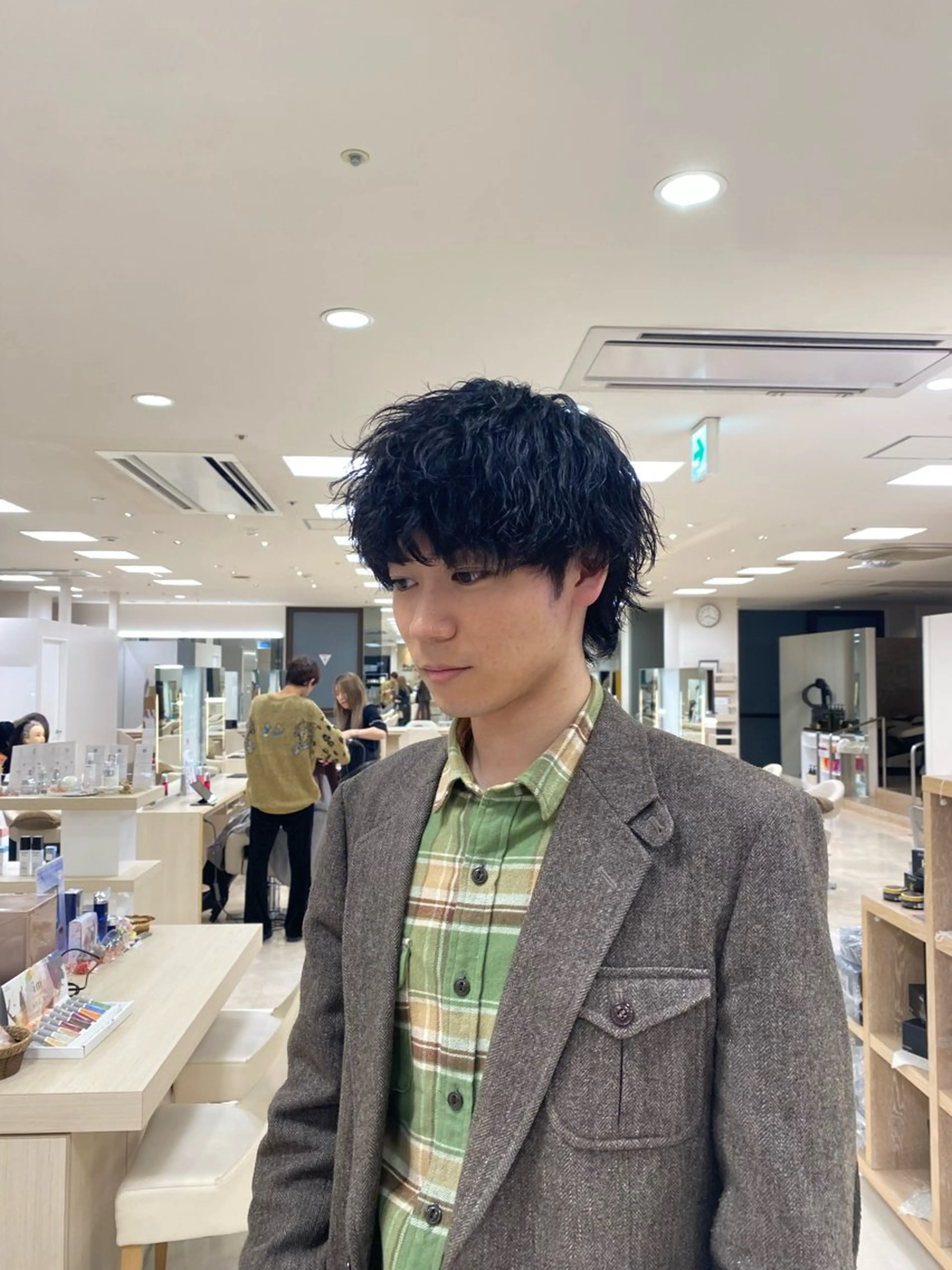 ショート パーマ メンズ 湘南/メンズパーマ/ ハイライト/ユチカのヘアスタイル