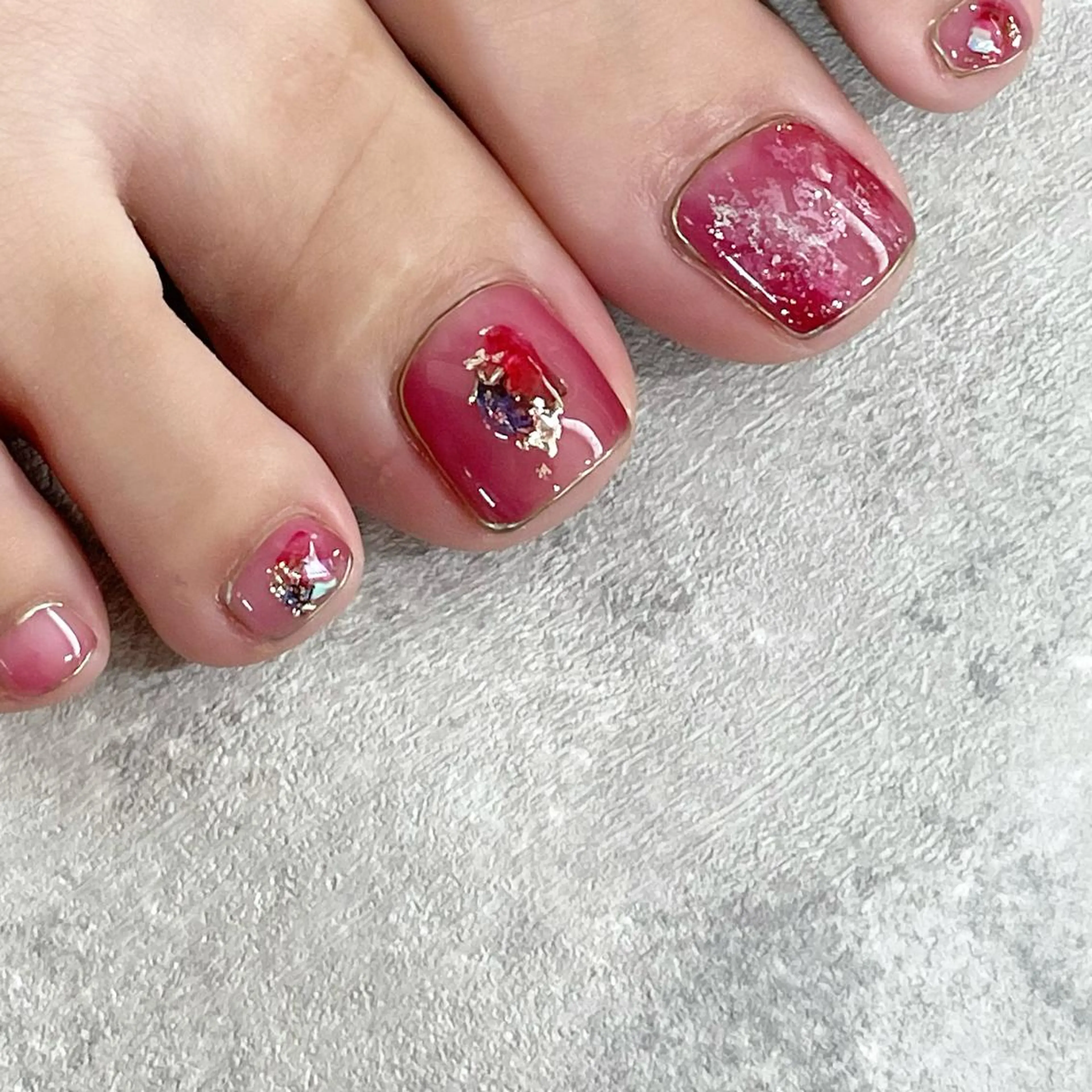 ネイル フットネイル ジェルネイル 東 千夏のネイルデザイン