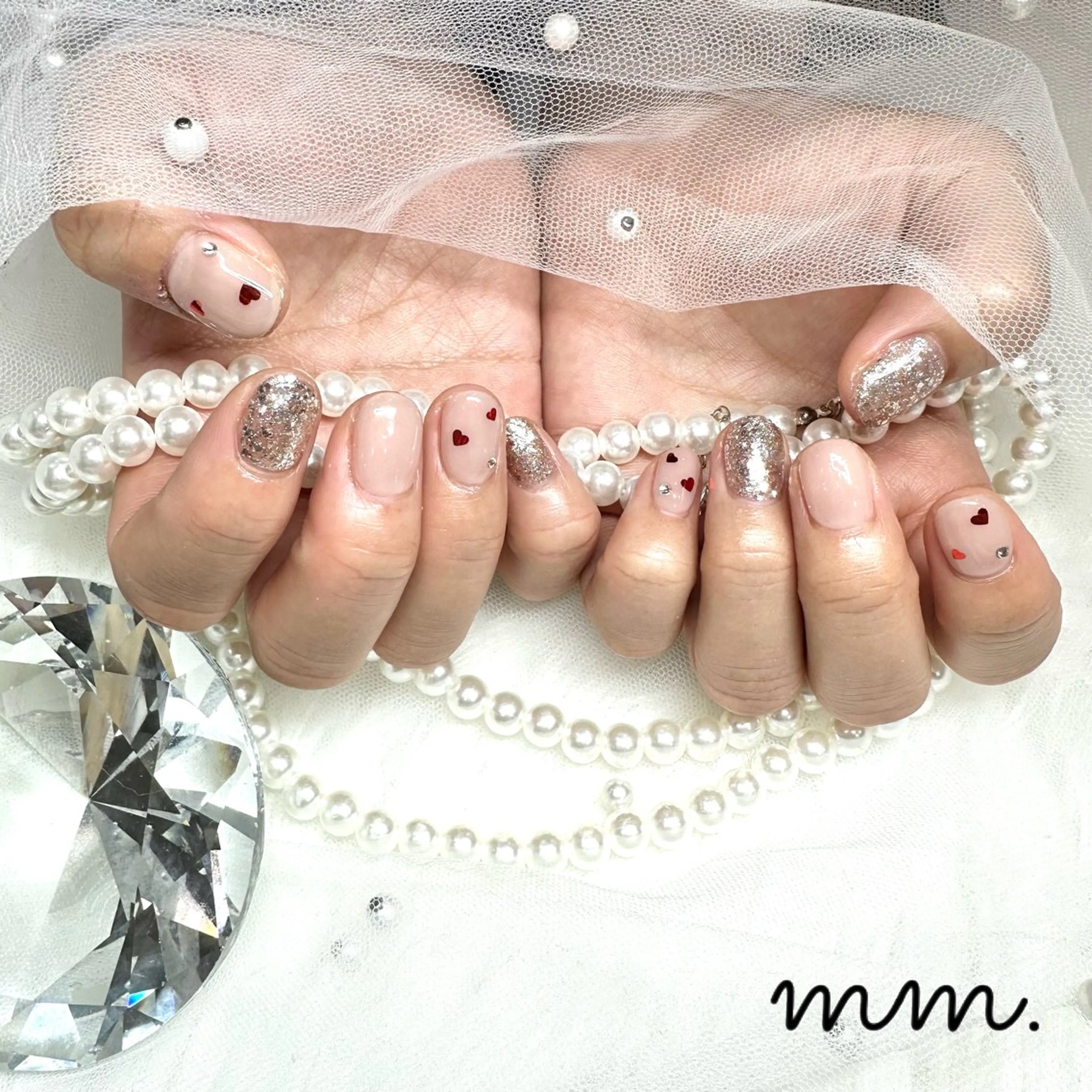 ネイル ハンドネイル 🩷🩵mm.大宮 Riyo🧸🩵🩷のネイルデザイン