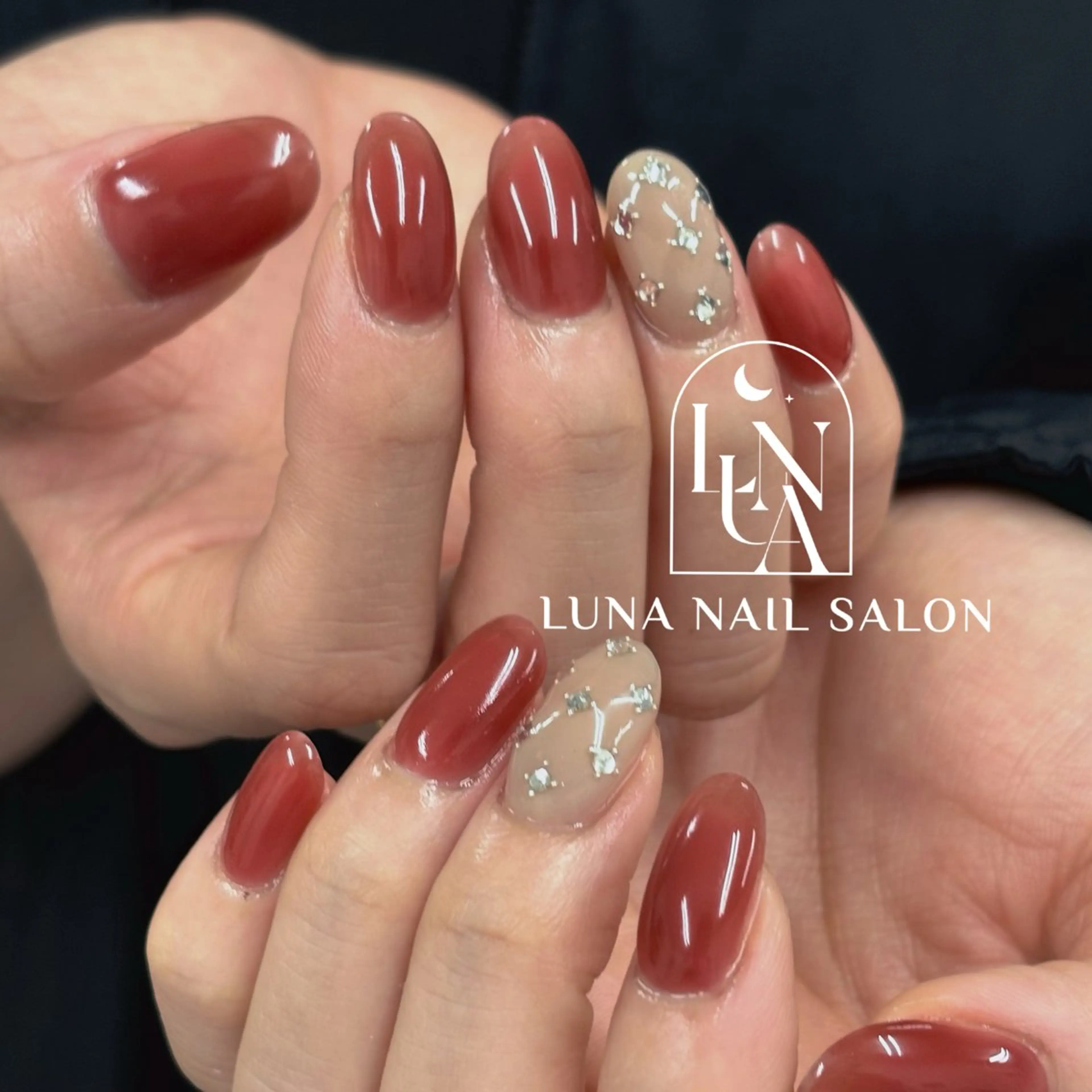 ネイル アートネイル フレンチネイル ジェルネイル ガラスフレンチ 韓国ネイル ハンドネイル ハンドケア LUNA Nail salon💕のネイルデザイン