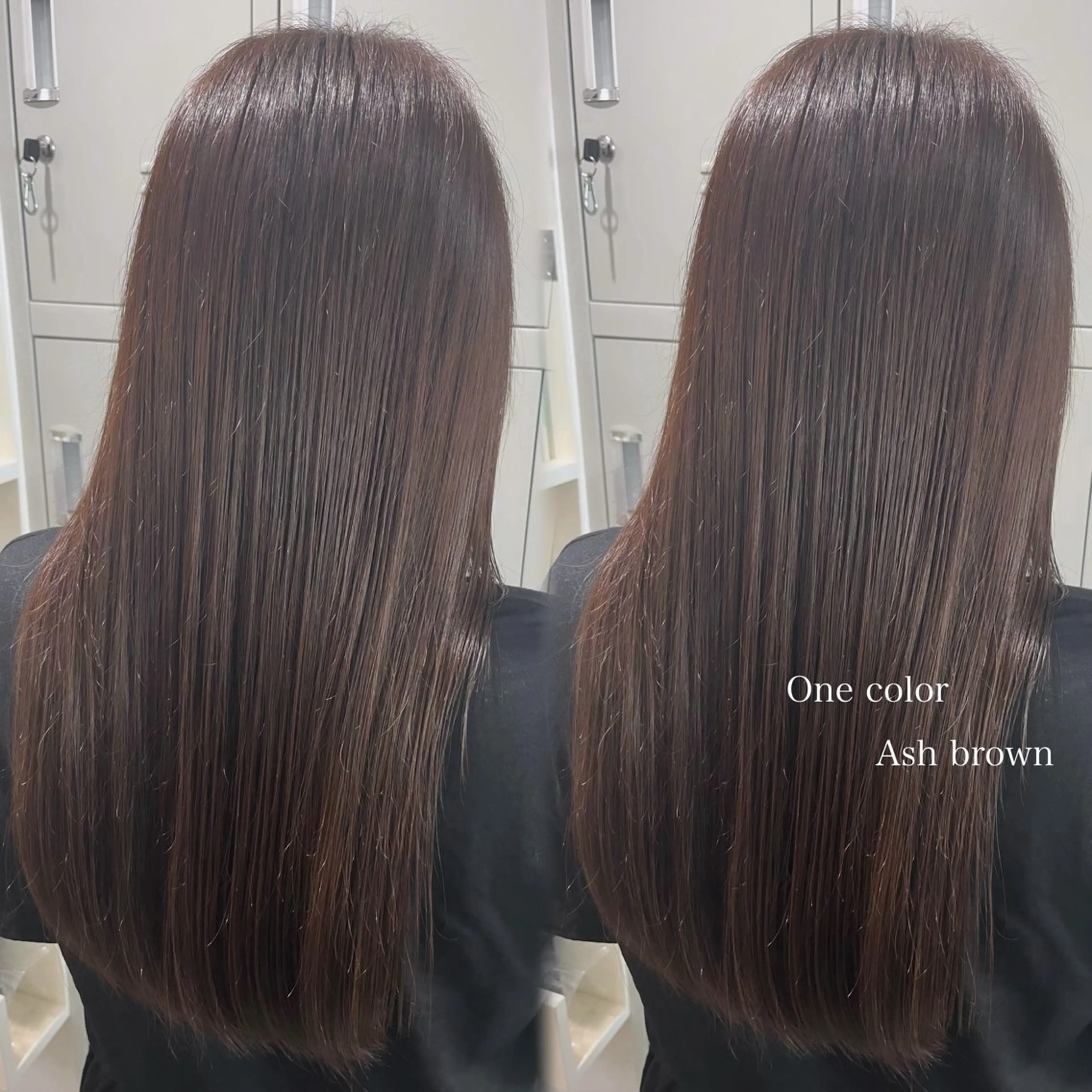 ロング カラー アッシュ アッシュブラウン ブラウンカラー 透明感カラー ヘアカラー 韓国ヘア🇰🇷 HINAのマツエク・マツパデザイン