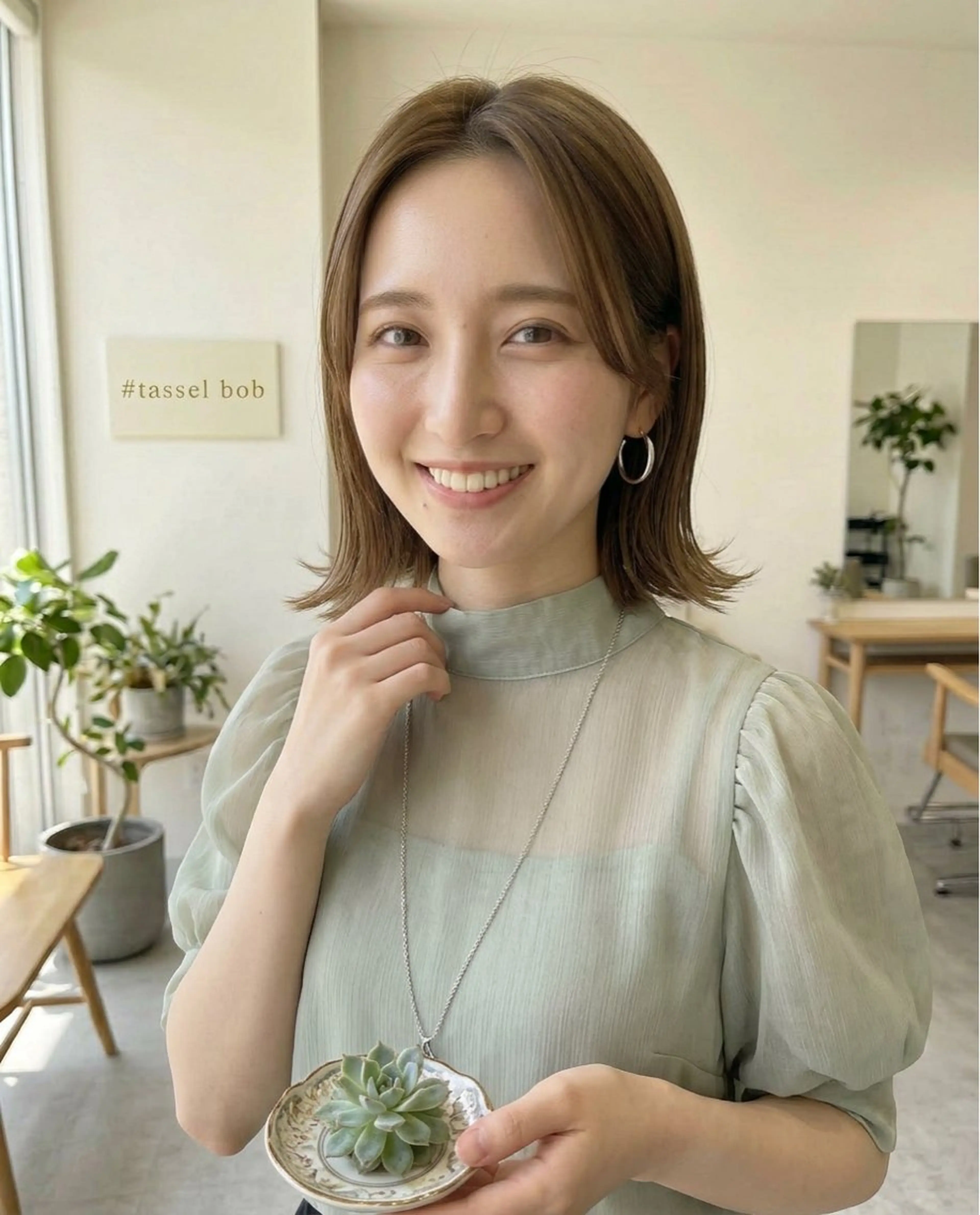 ミディアム 宅間 優生のヘアスタイル