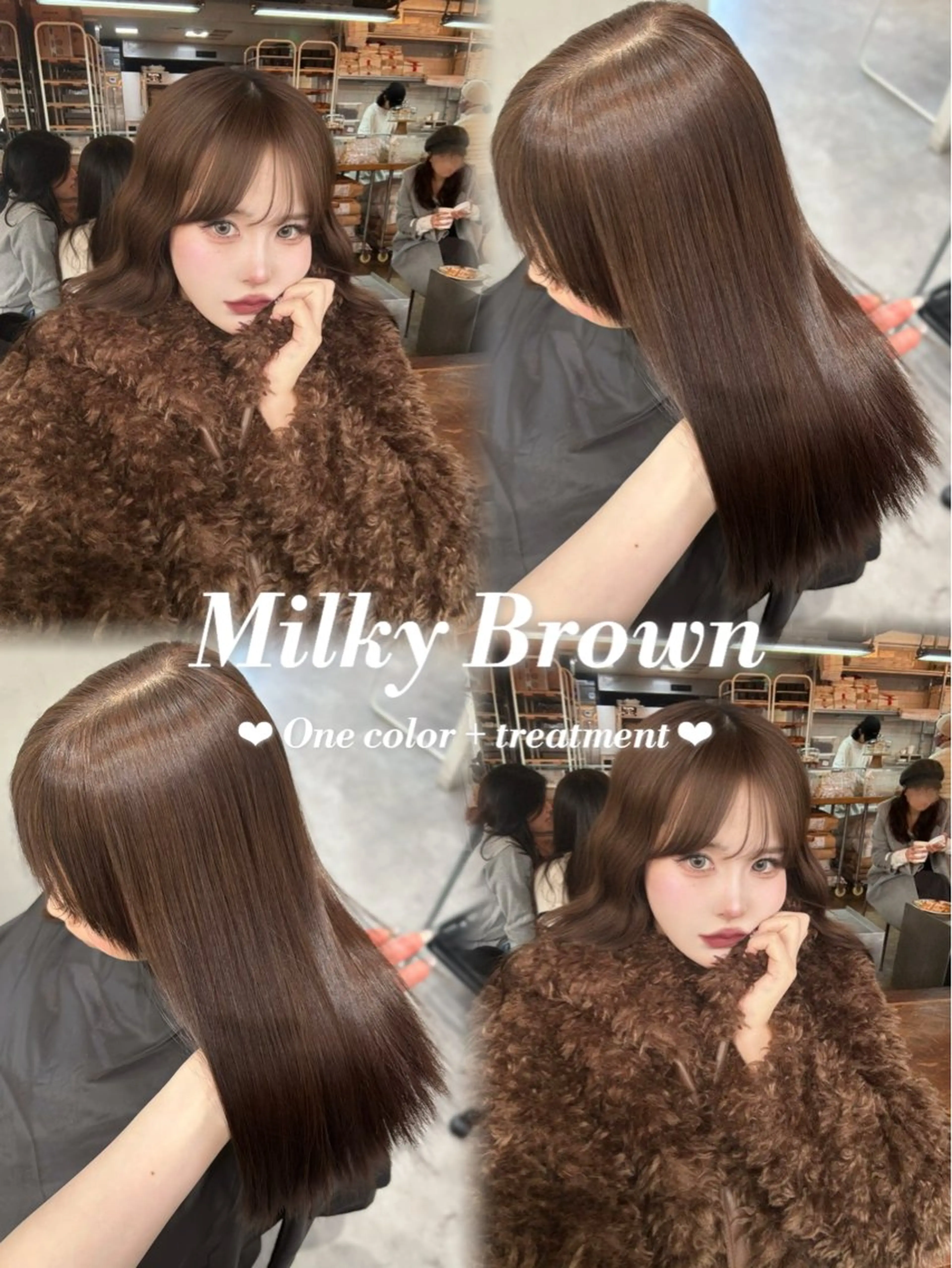 ミディアム カラー ブリーチ ブラウンカラー 透明感カラー ヘアカラー soyon名古屋/ fuka🎀のヘアスタイル