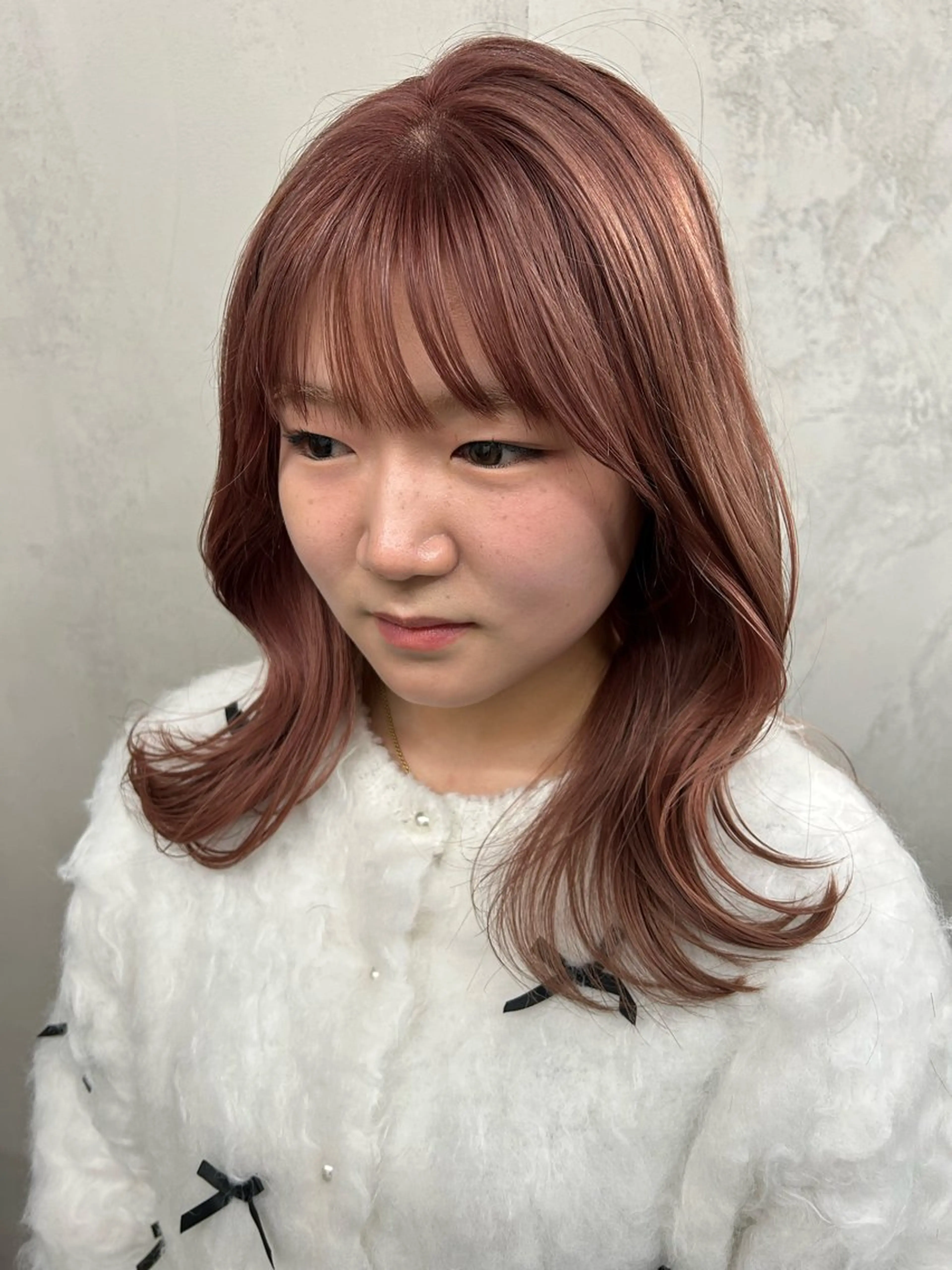 ミディアム カラー カット ヘアカラー トリートメント Haru/THREE …by velvetのヘアスタイル