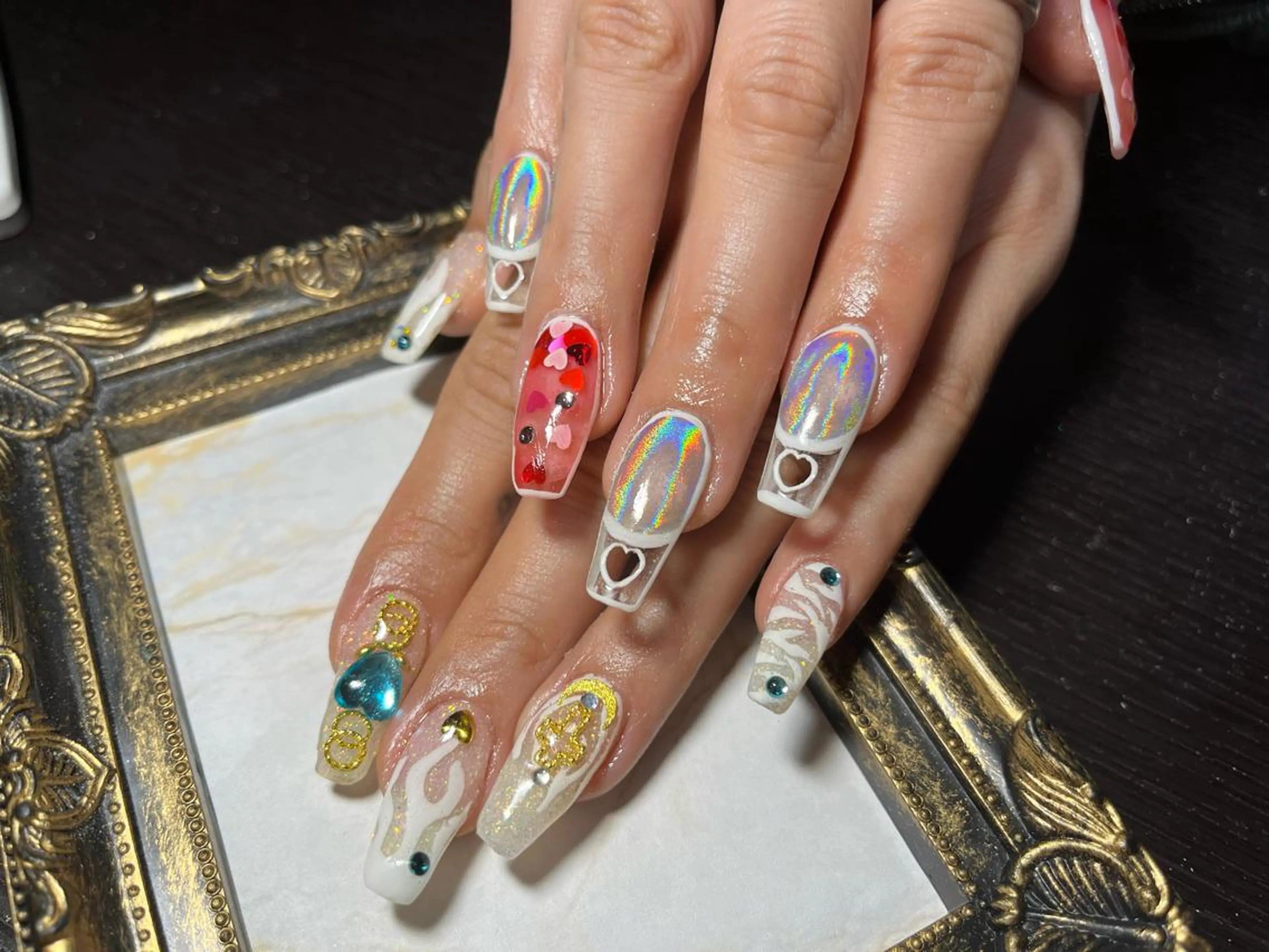 ネイル アートネイル ハート Nail salon Caco.のネイルデザイン