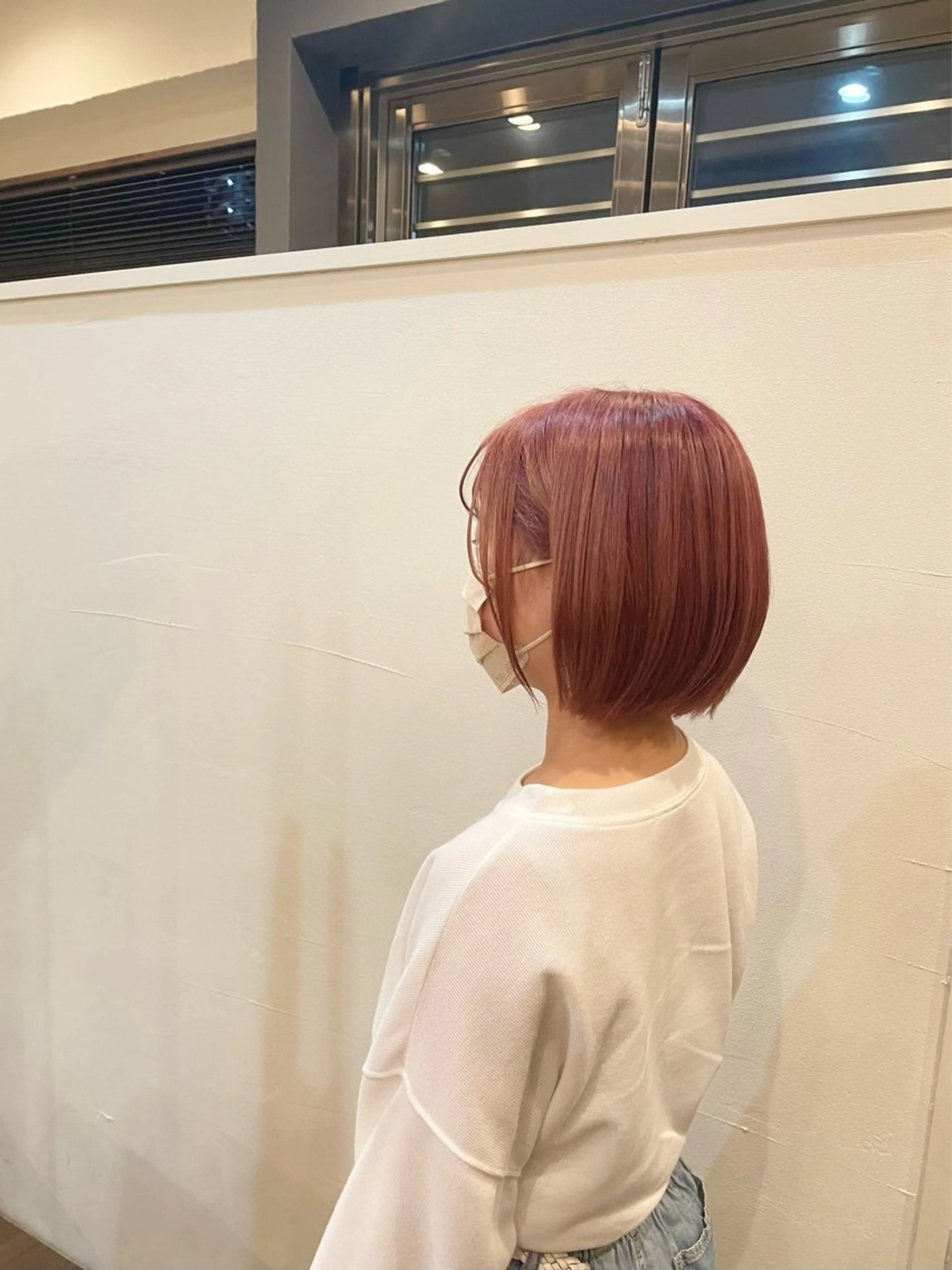 ショート カラー ピンクカラー ボブ 学生 カット ヘアカラー VERDA KENのヘアスタイル