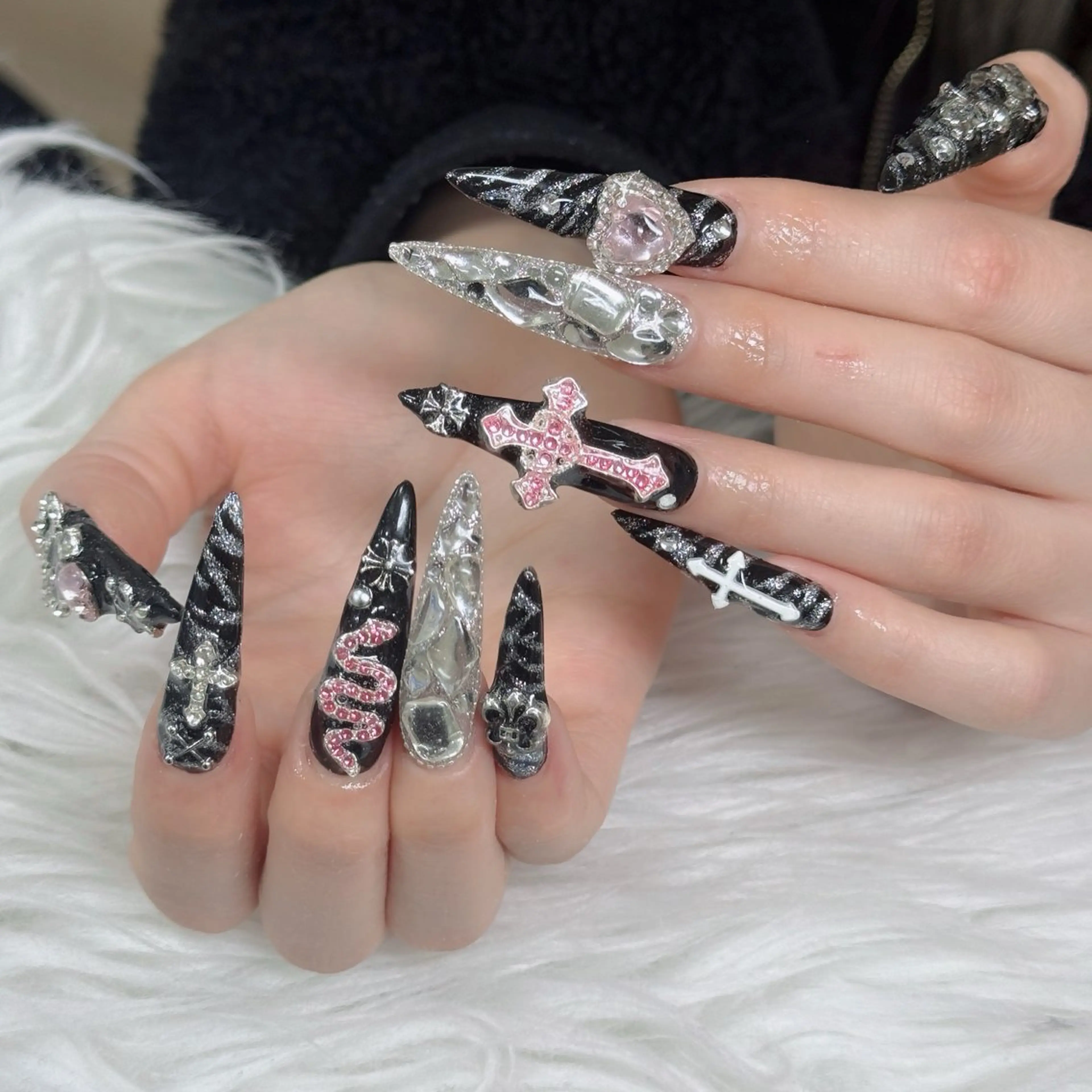 ネイル フットネイル フレンチネイル グラデーション 韓国ネイル ロングネイル ハンドネイル Hani Nail Salonのネイルデザイン