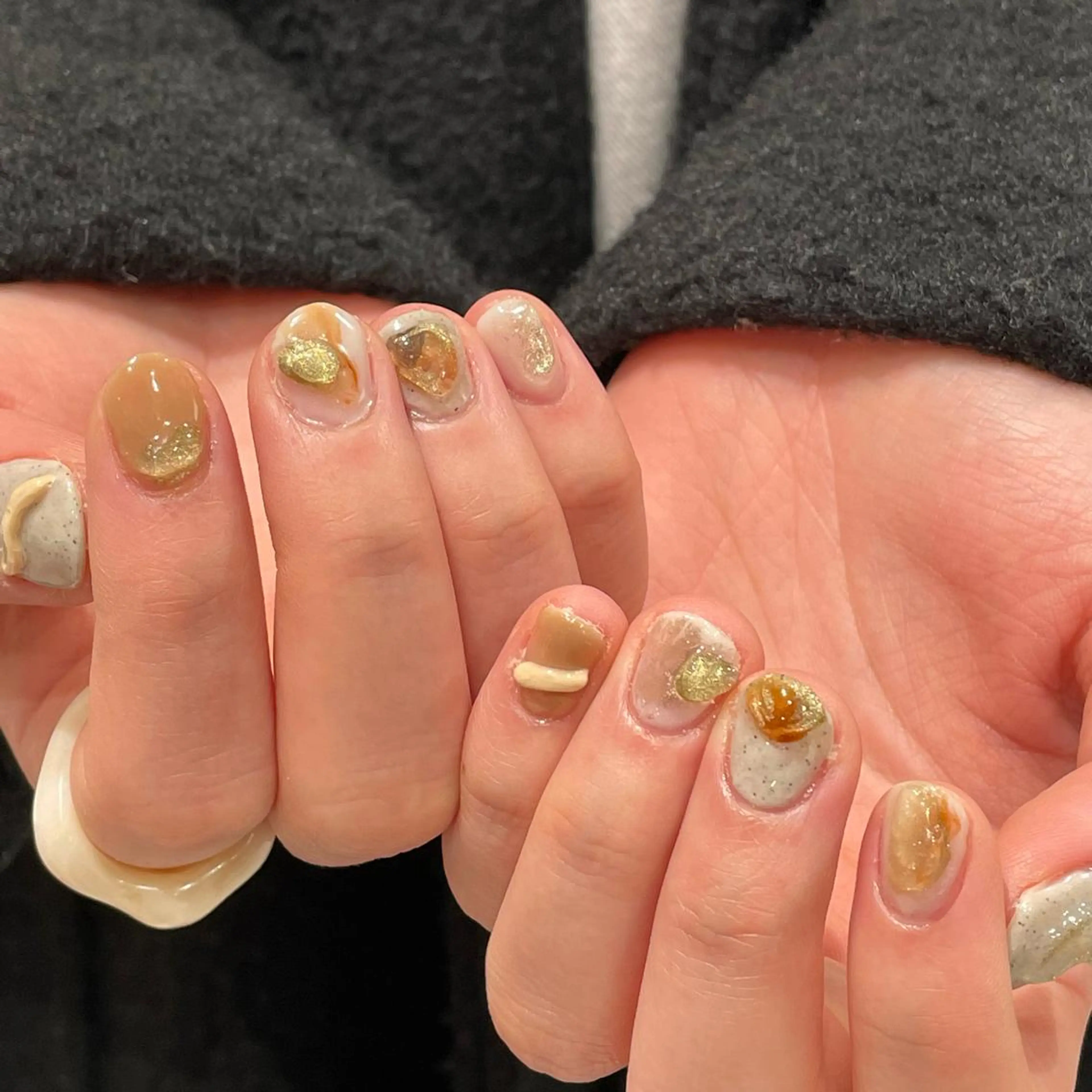 ネイル ジェルネイル パラジェル ハンドネイル 淡色ネイル 🎀moeのネイルデザイン