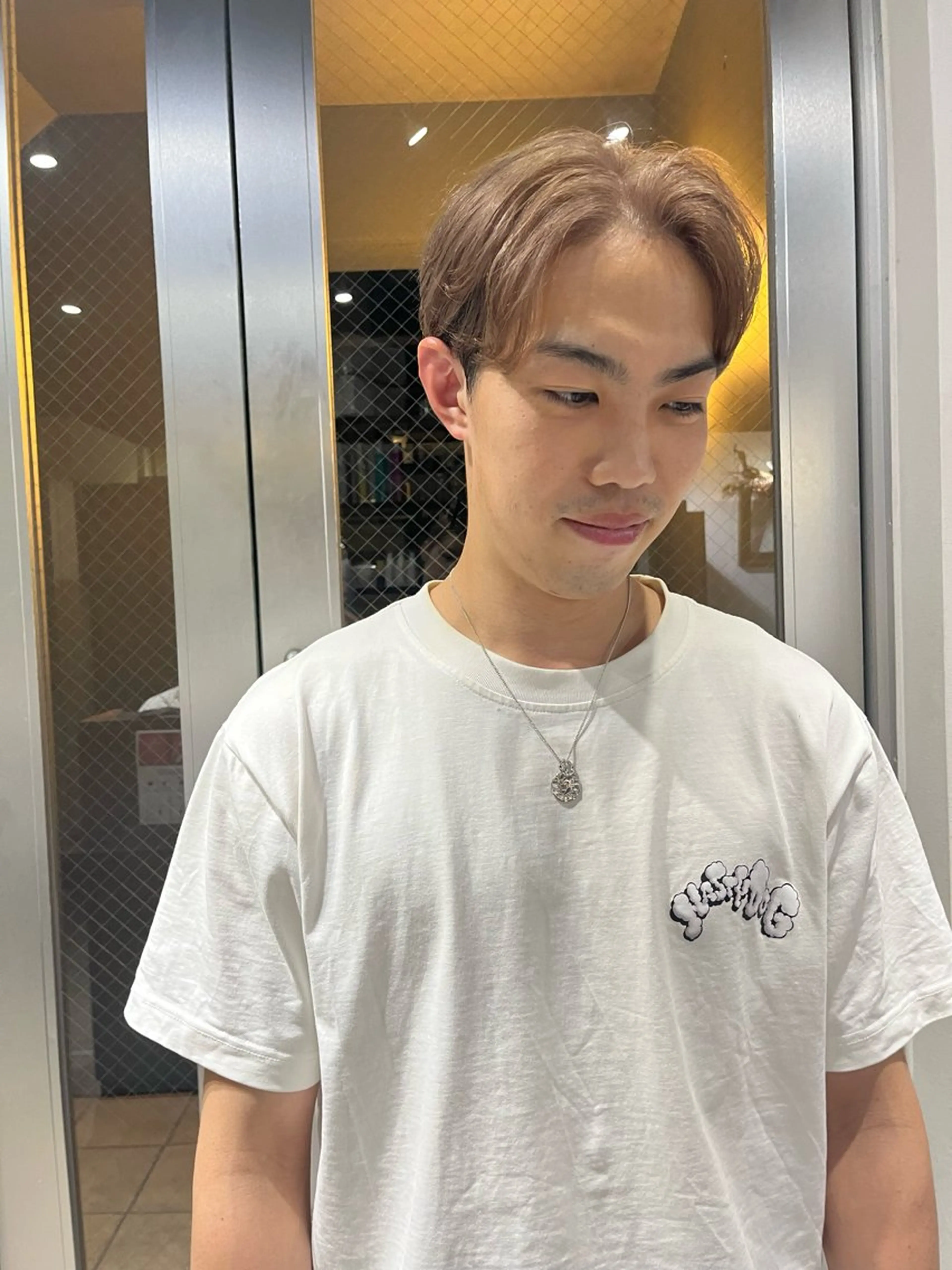 カラー メンズ ヘアカラー ブリーチ✨ハイライト メンズヘア/アヤノのヘアスタイル