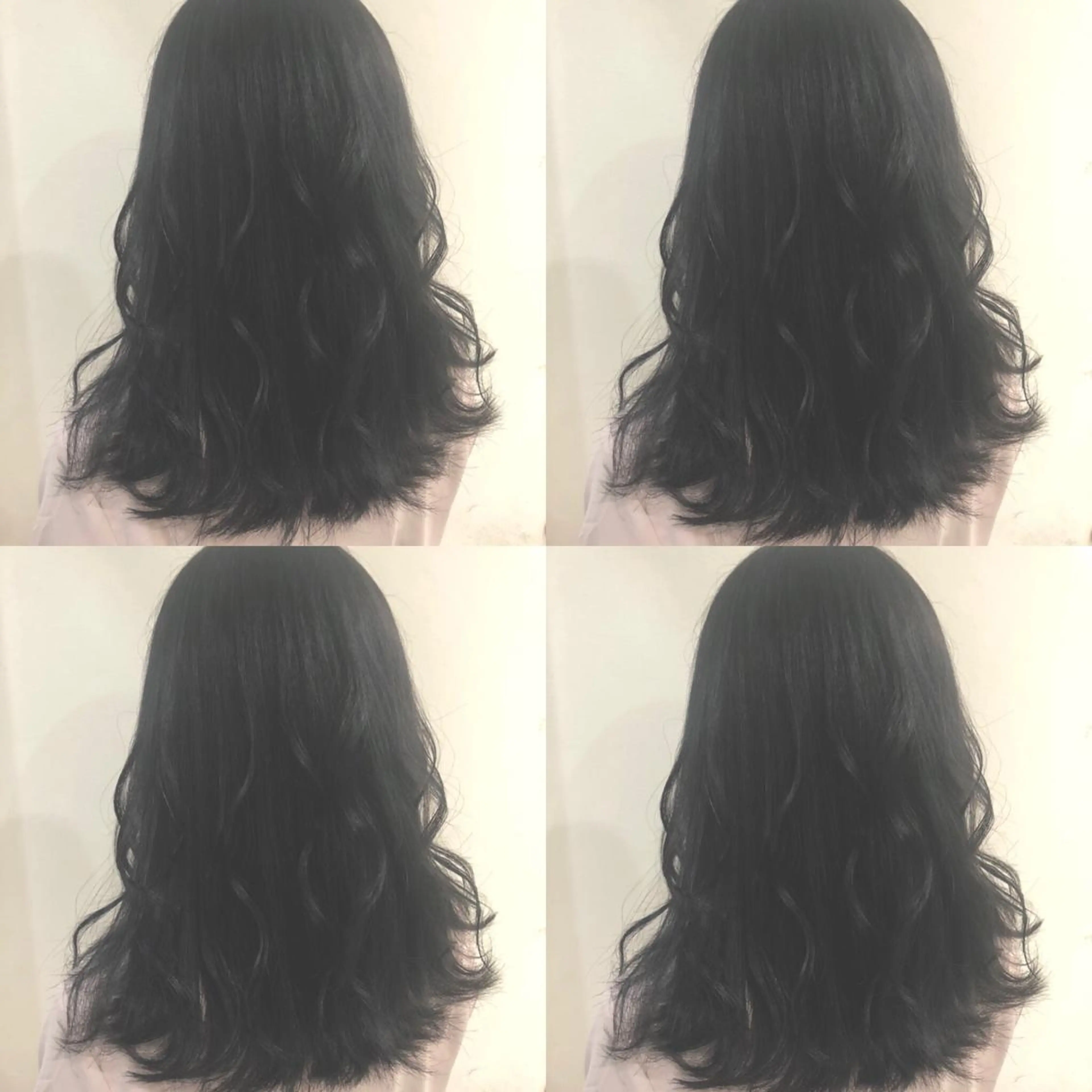 セミロング カラー 黒髪 ナチュラルブラック 🌷MAYU 🌷のヘアスタイル