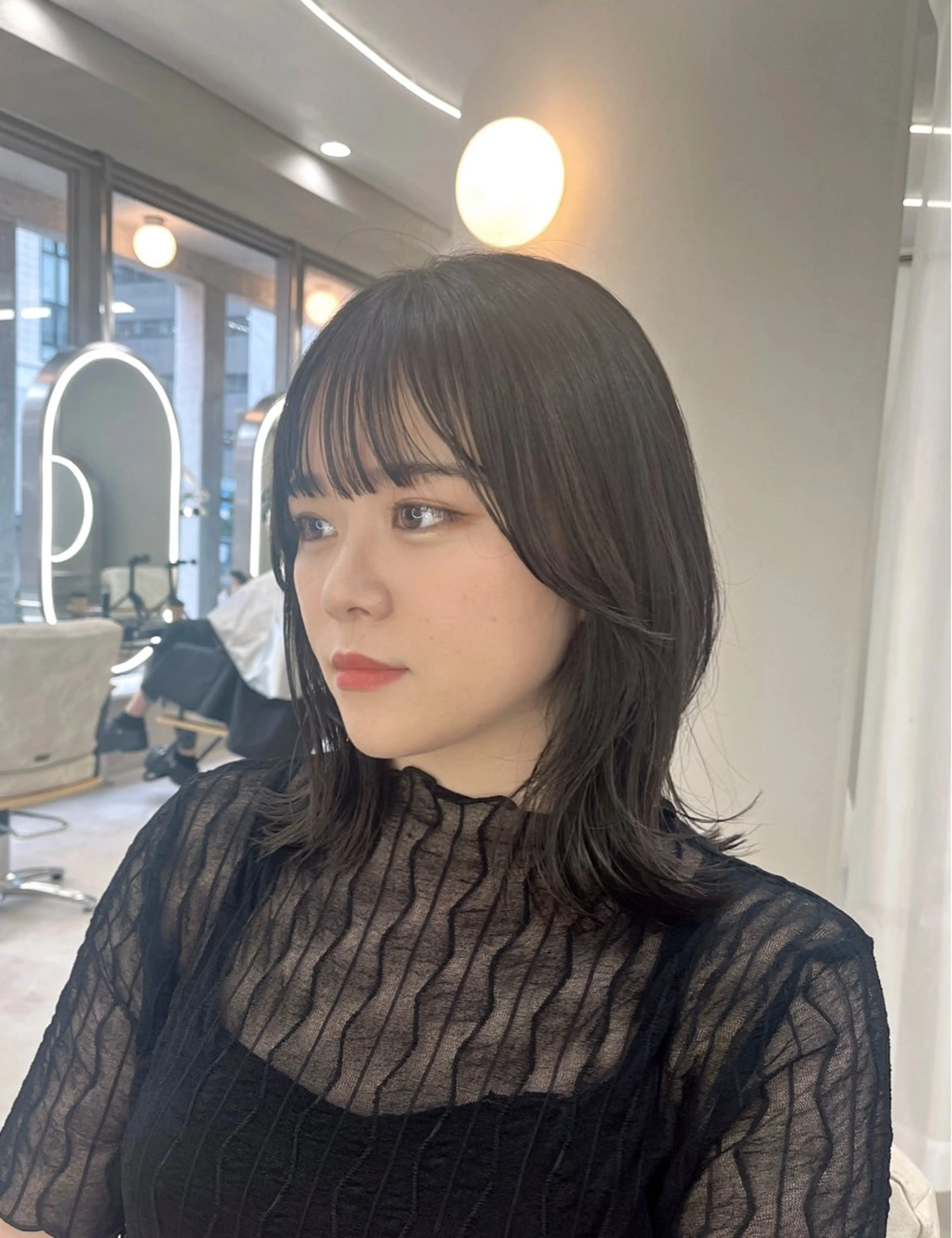 ミディアム くびれヘア くびれボブ🎀 くびれミディアム🎀のヘアスタイル