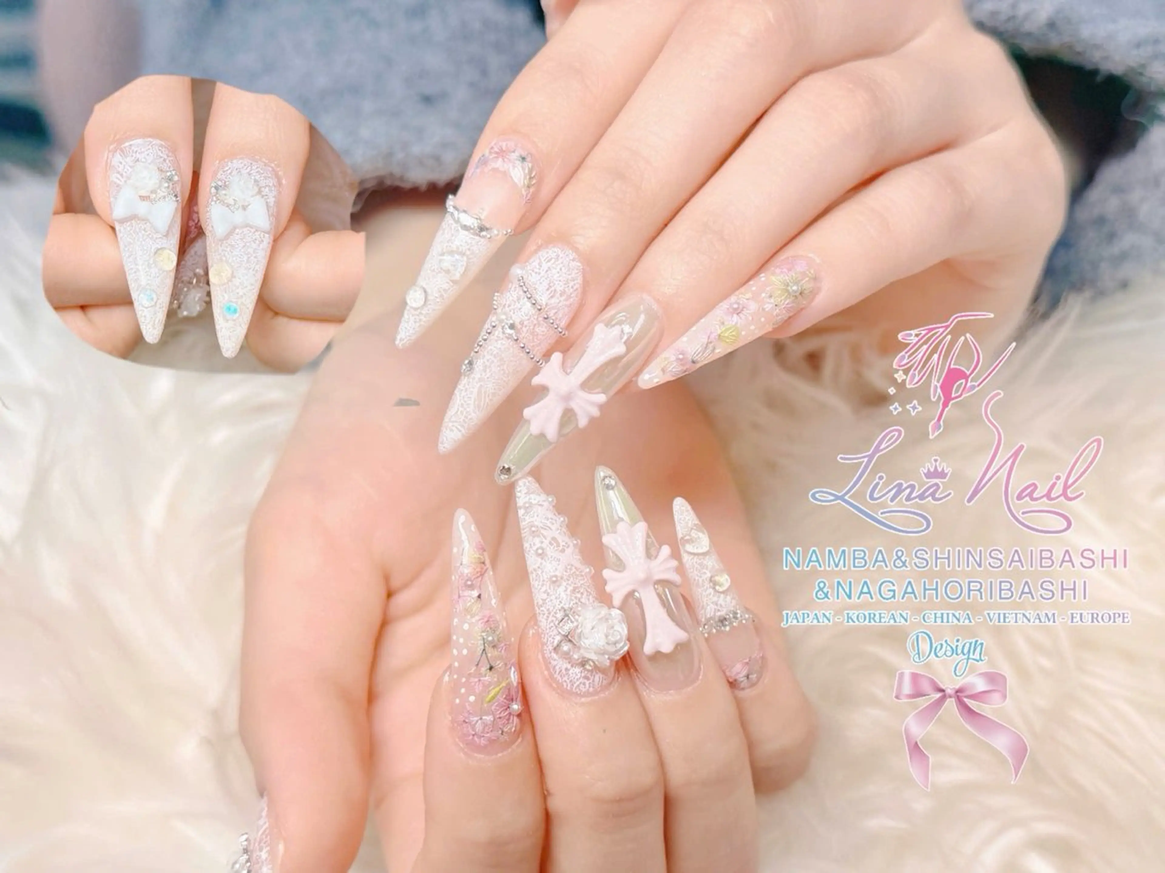 ネイル チークネイル 桜ネイル フラッシュネイル フットネイル ジェルネイル ハンドネイル リナネイル アメ村心斎橋店のネイルデザイン