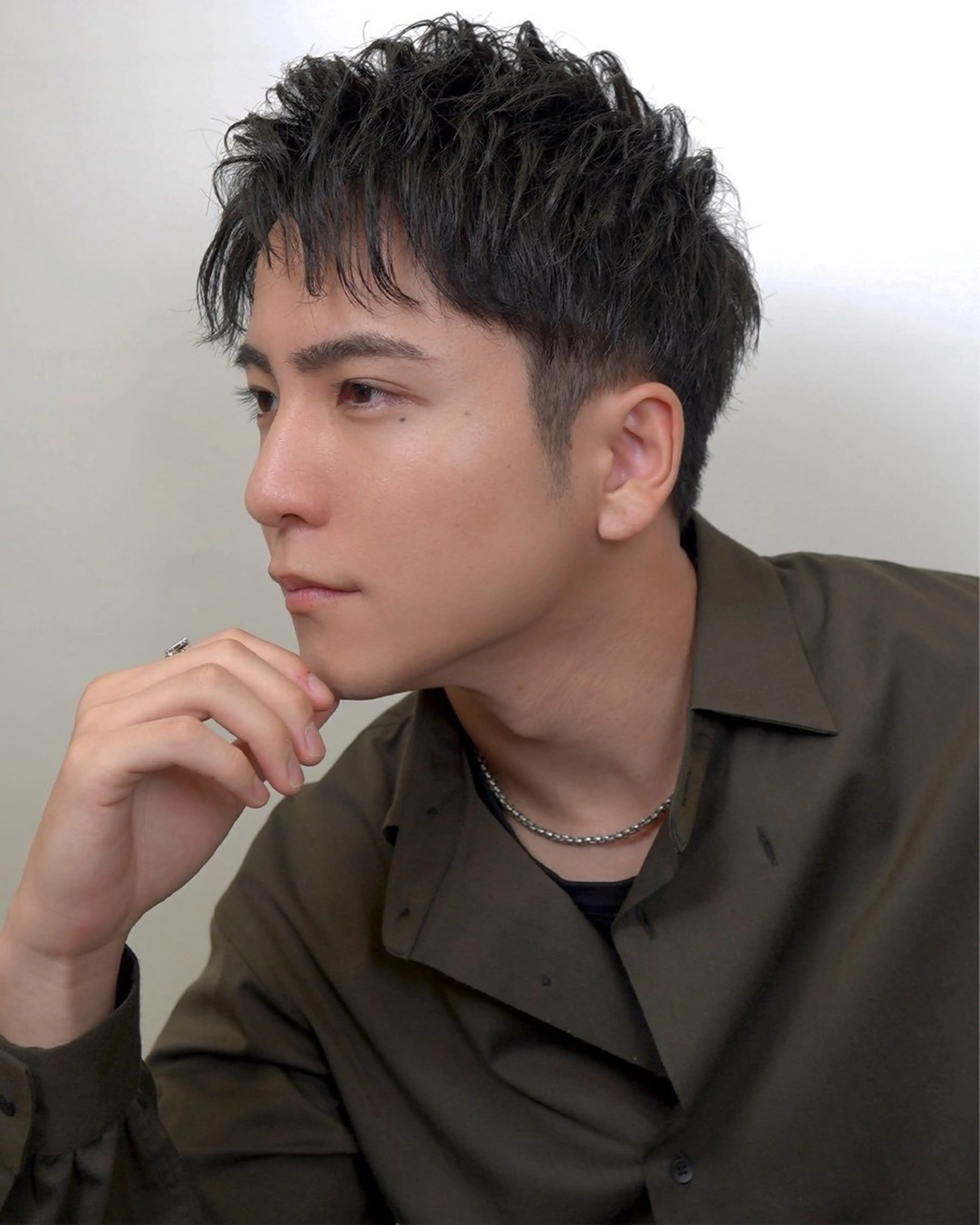 ショート カラー パーマ メンズ loe博多 五十嵐弘雄のヘアスタイル