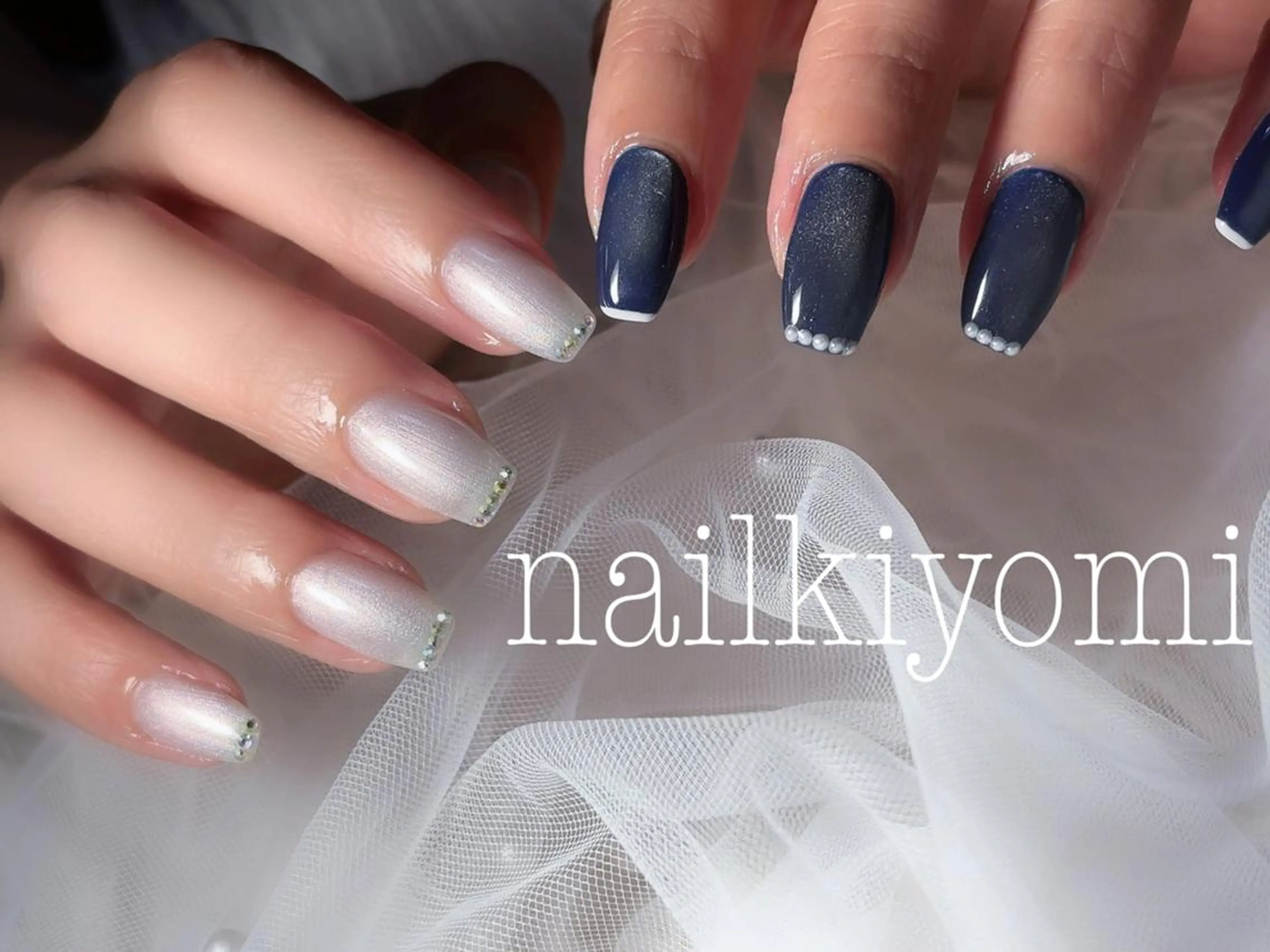 ネイル アートネイル ジェルネイル 韓国ネイル ニュアンスネイル シンプルネイル 🦋Kiyomi. 🦋のネイルデザイン