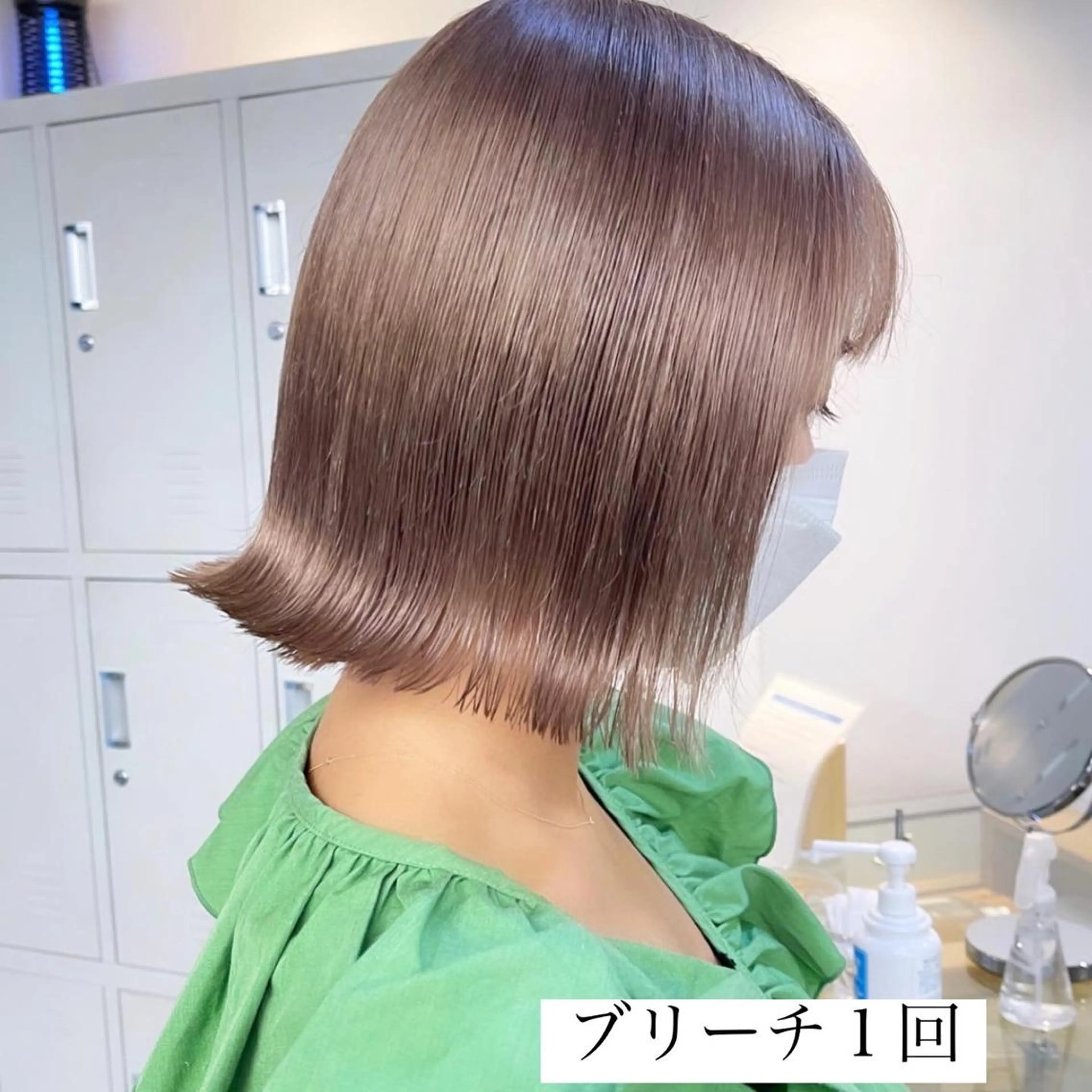 ショート カラー ブリーチ ブラウンカラー ミルクティーブラウン ヘアカラー トリートメント 渋谷ケアブリーチ Suuのヘアスタイル