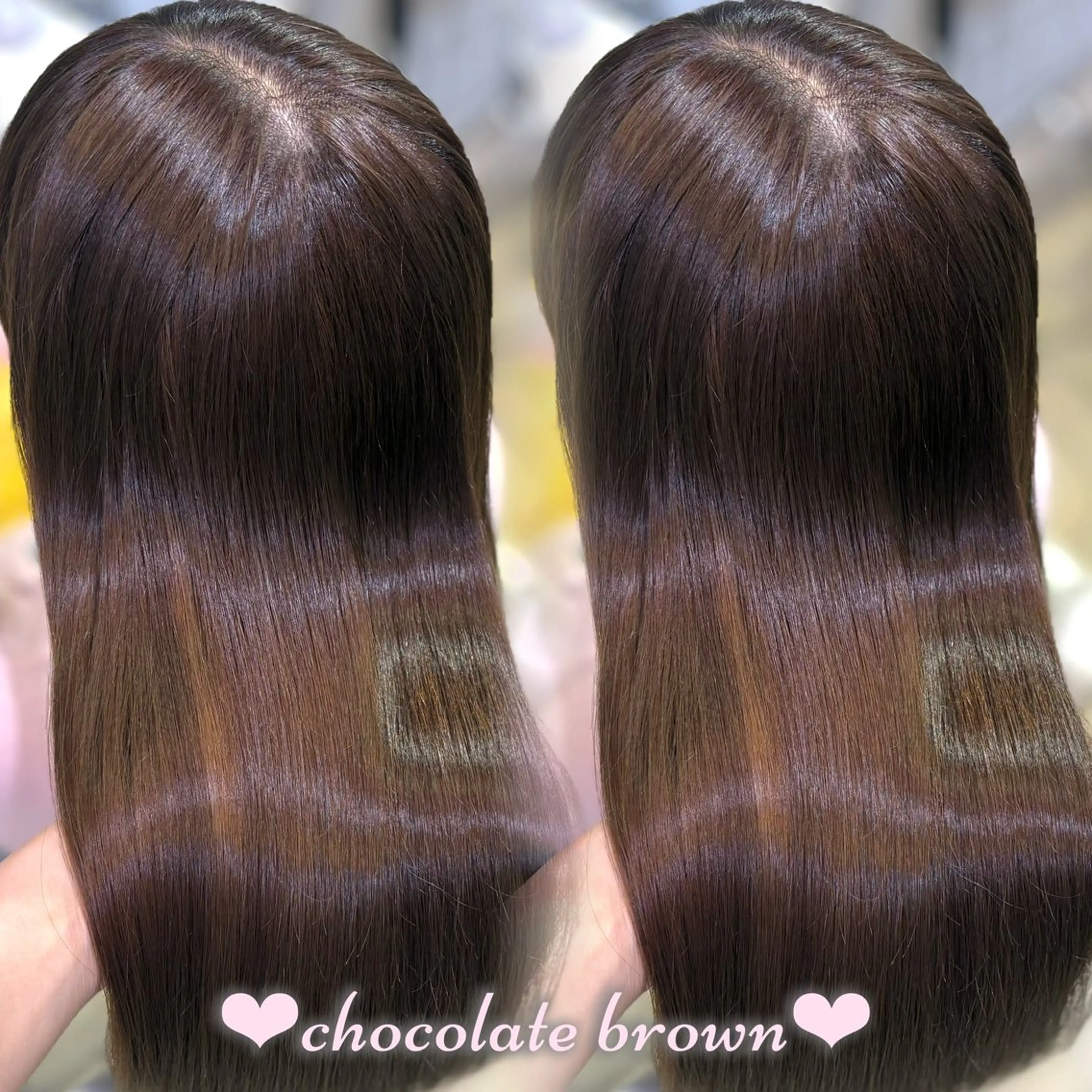ロング カラー ブラウンカラー チョコレートブラウン ヘアカラー トリートメント 新宿/艶カラー 🎀エクステKANAのヘアスタイル