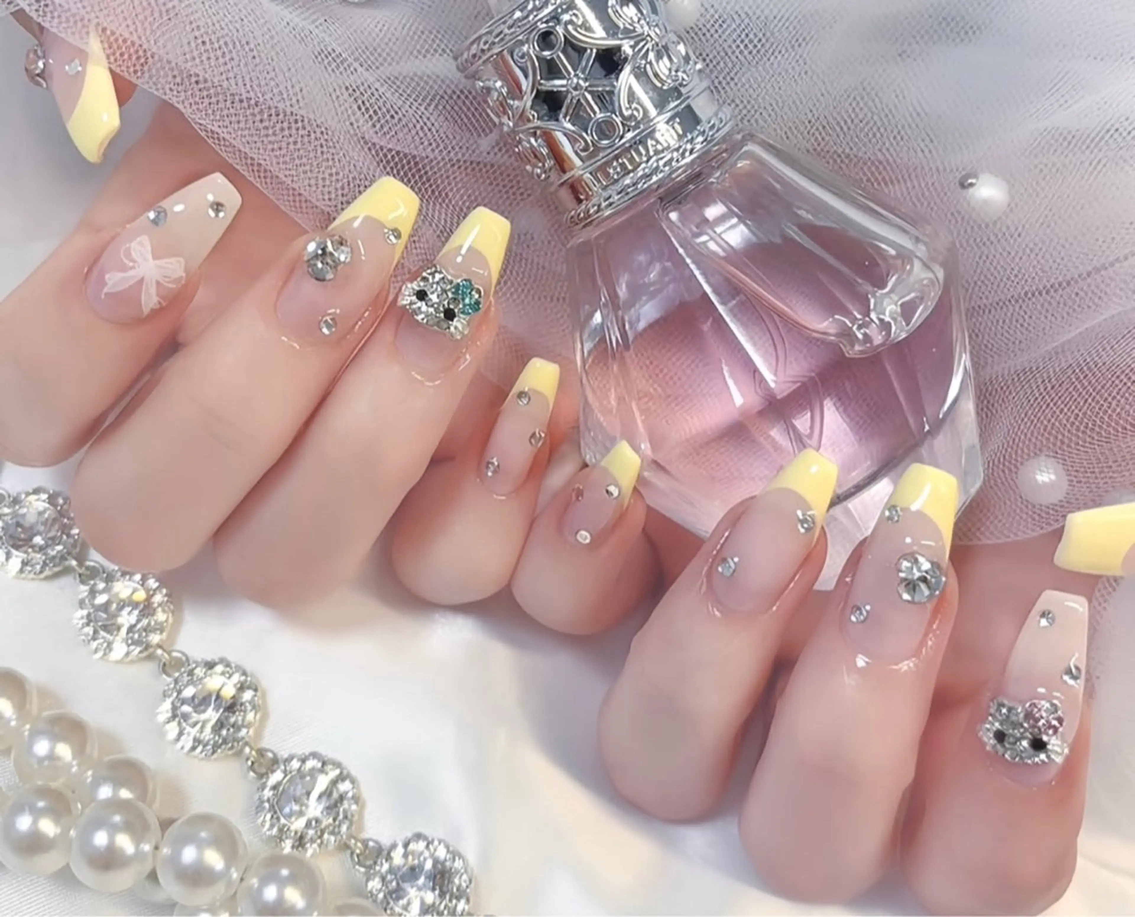 ネイル アートネイル 成人式 ジェルネイル ニュアンスネイル 夏ネイル ハンドネイル neco H.babynailのネイルデザイン