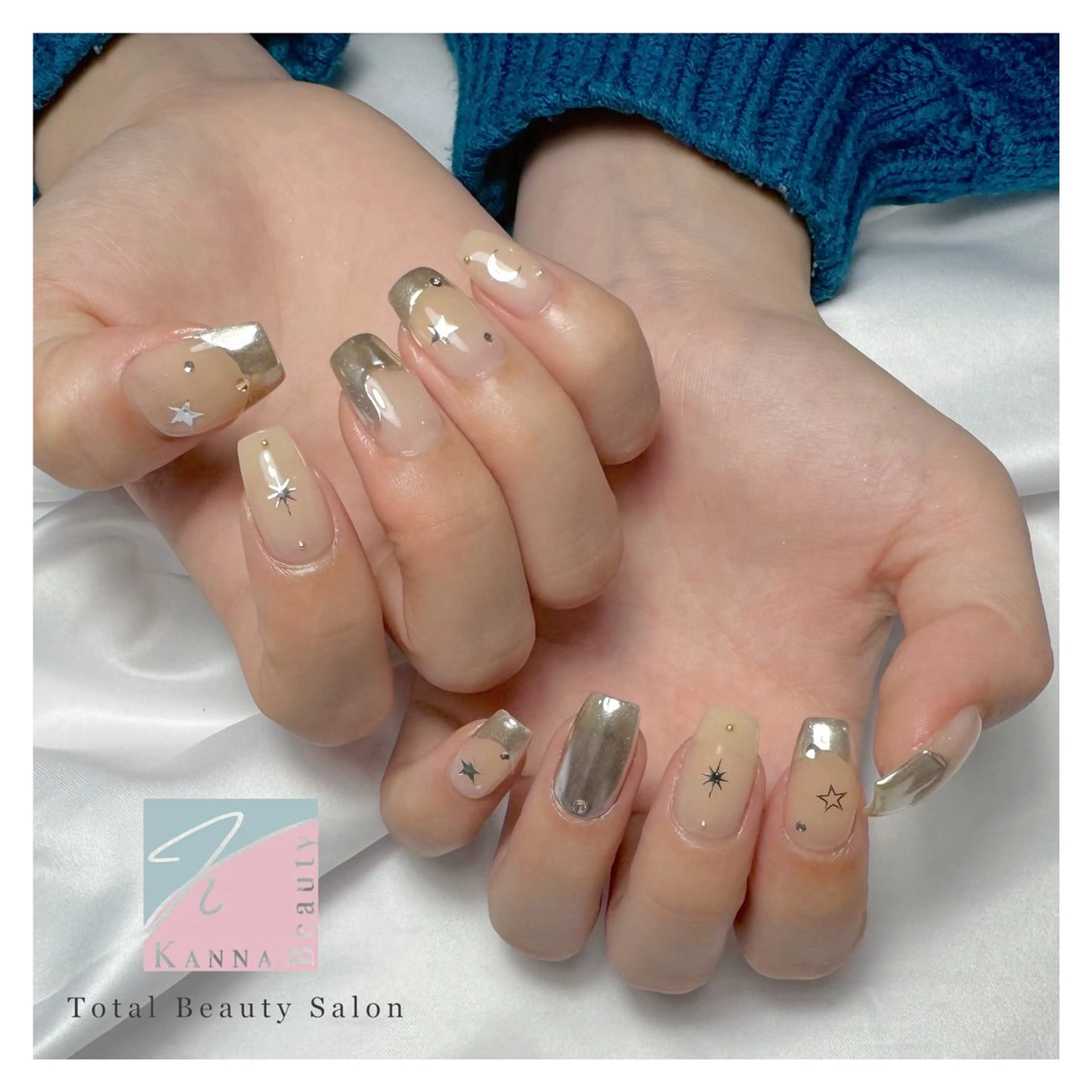 ネイル フットネイル ジェルネイル グラデーション キラキラネイル マグネットネイル ハンドネイル Kanna Yuki カンナユキのネイルデザイン