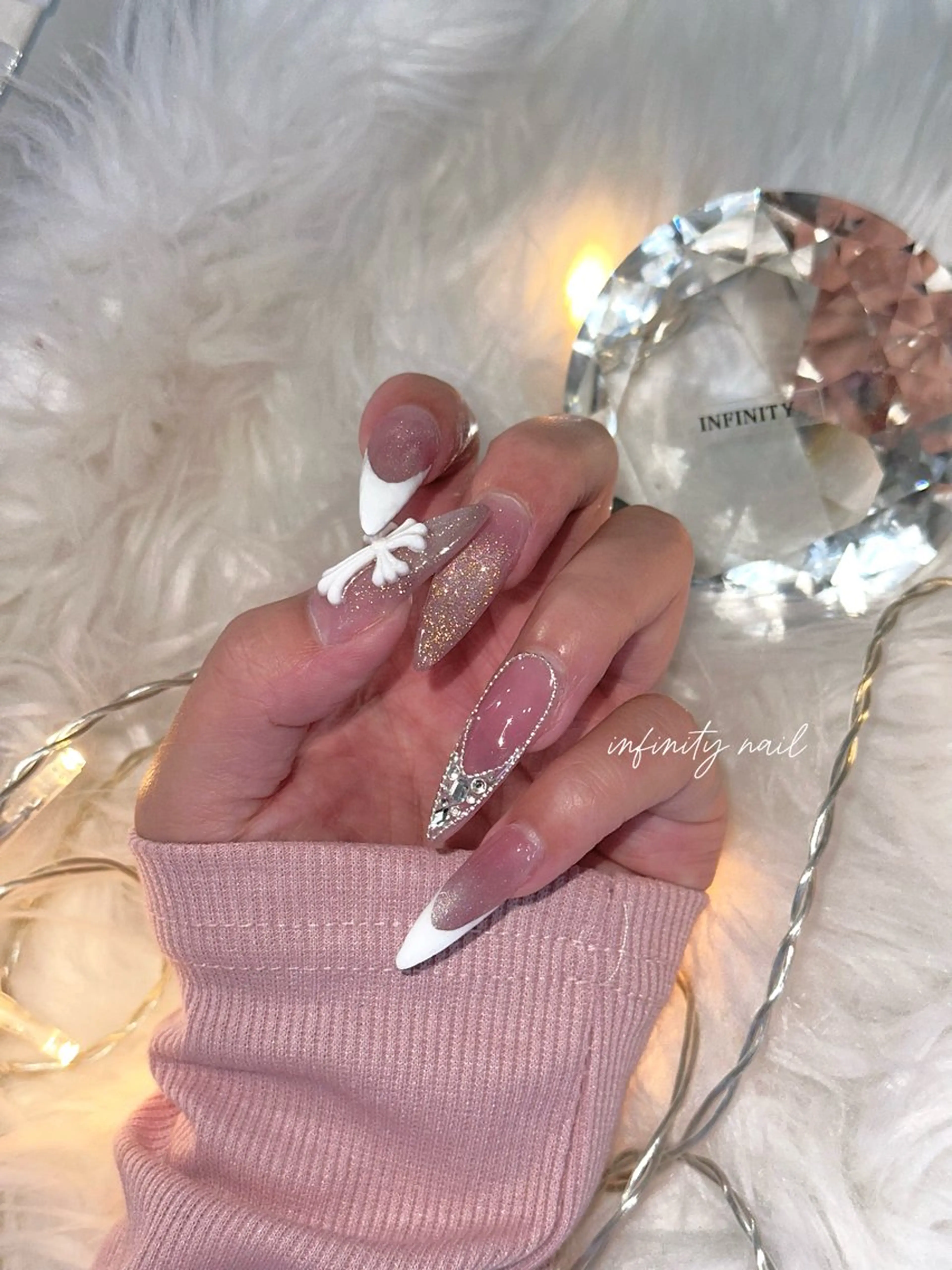 ネイル ロングネイル スカルプネイル ワンホンネイル ハンドネイル INFINITY Sachiのネイルデザイン