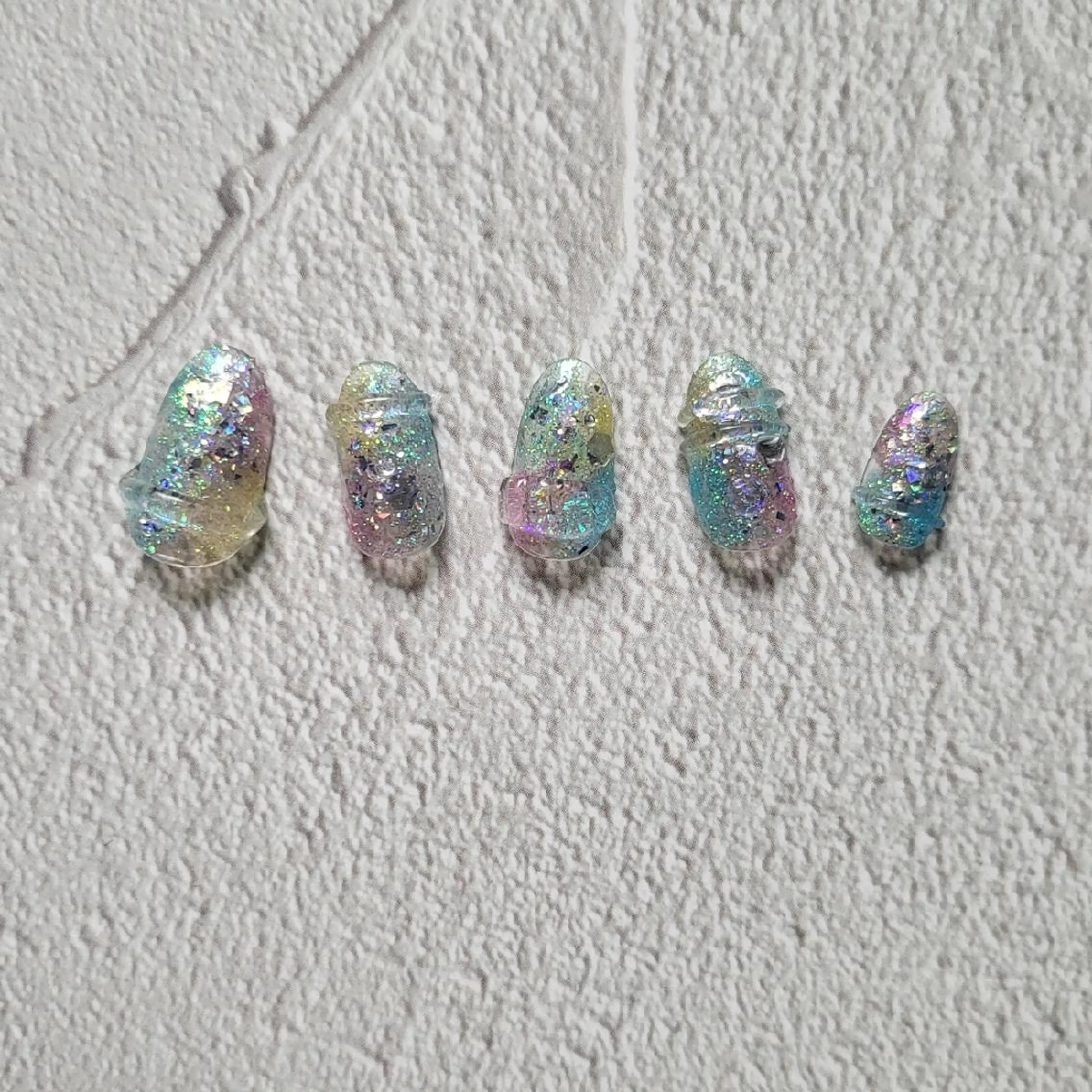 ネイル クリアネイル フットネイル ジェルネイル キラキラネイル ラメ(グリッター) ハンドネイル Nailsalon MagicShopのネイルデザイン