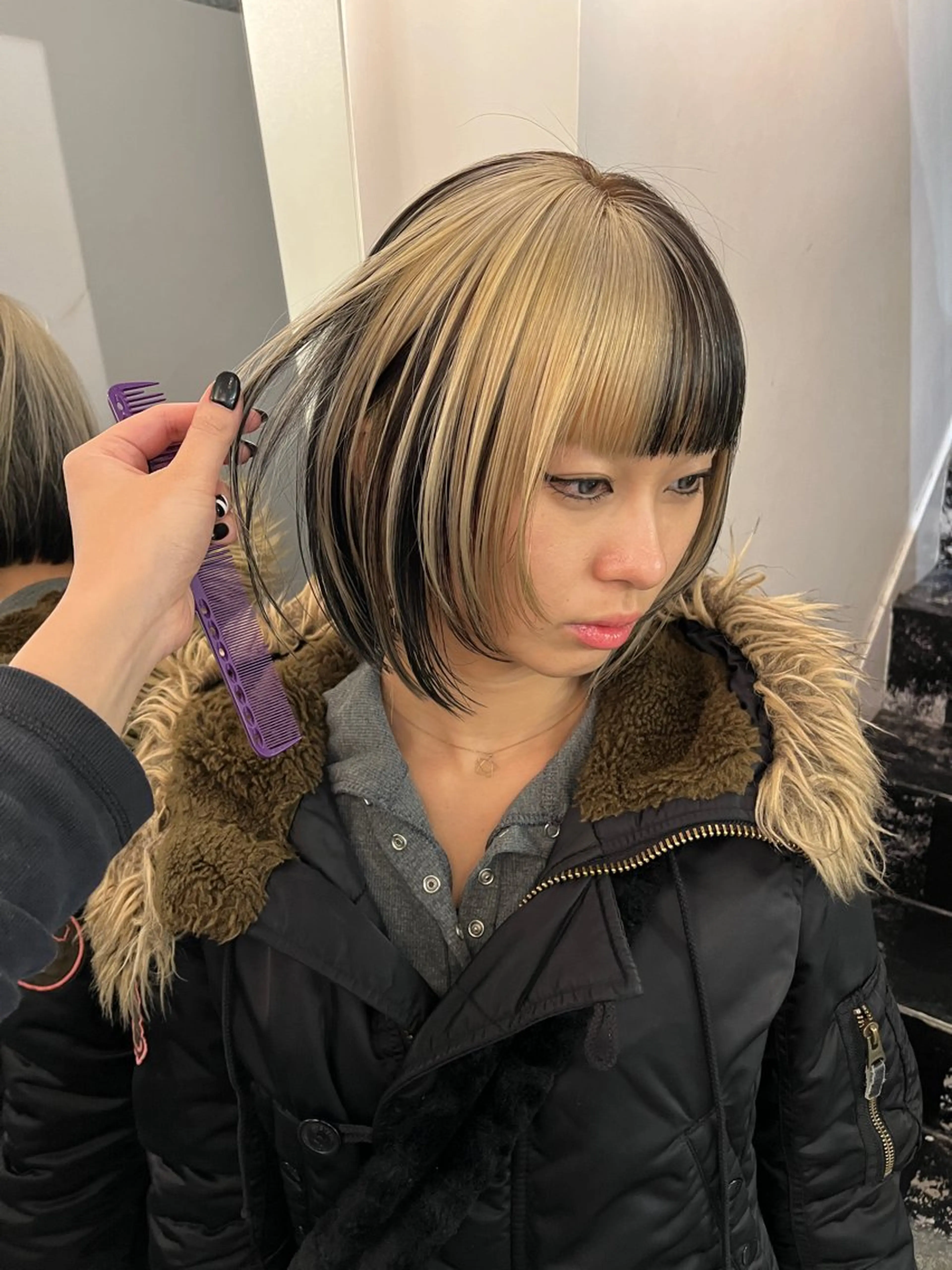 カラー ヘアカラー KAHO /ブリーチ /デザイン𖥔 ࣪のヘアスタイル