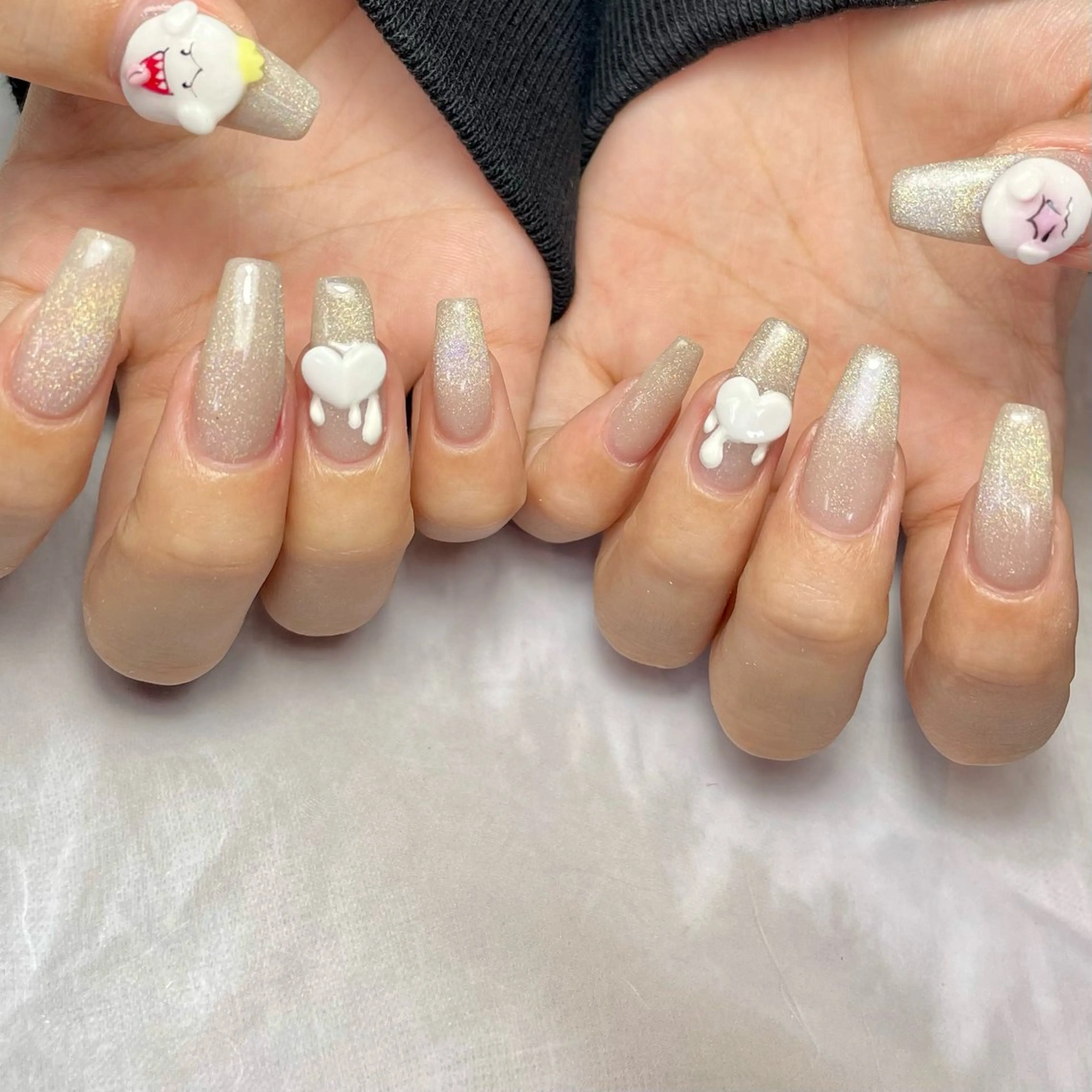 ネイル ハート 持ち込み Reflection marikoのネイルデザイン