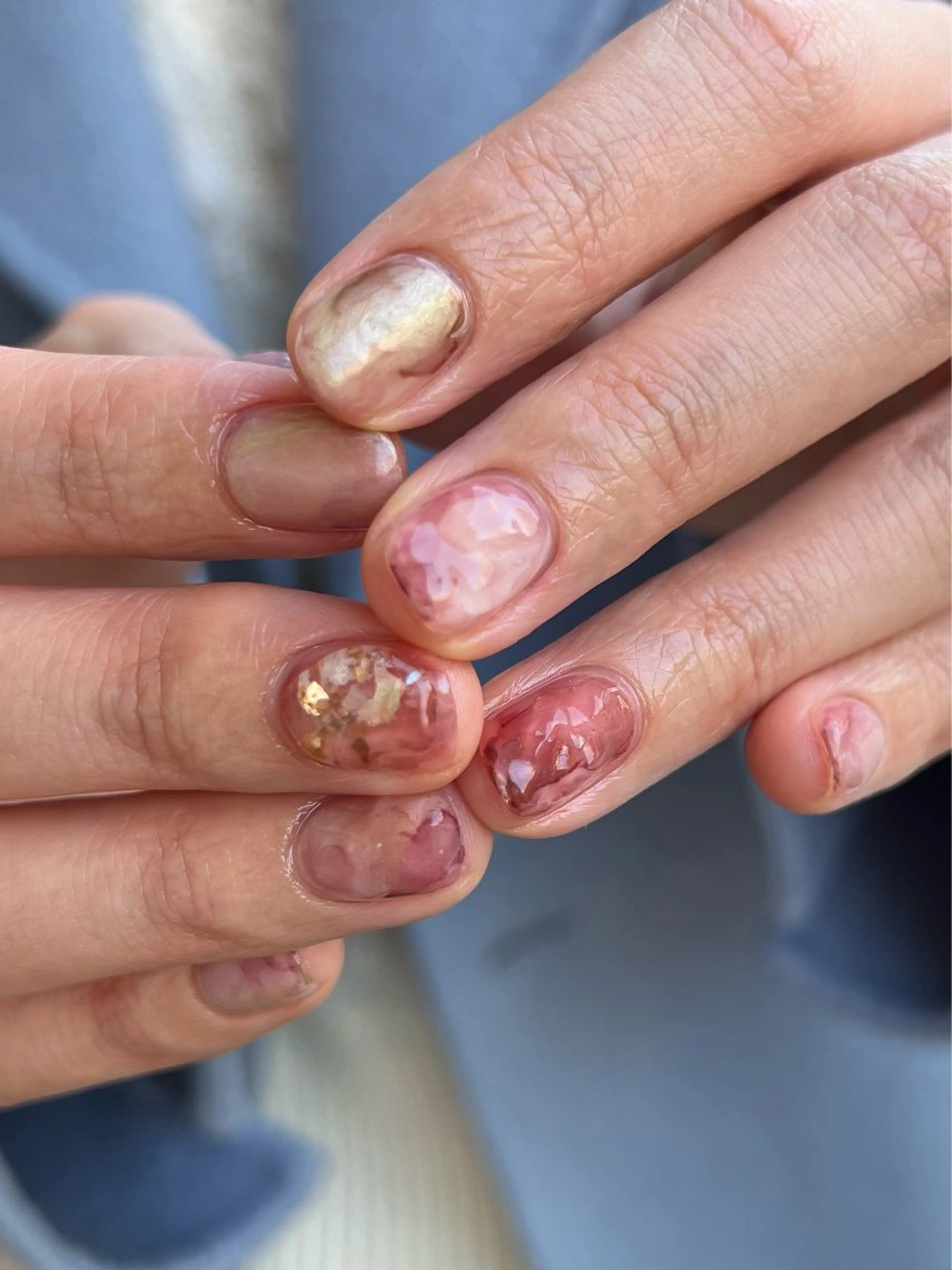 ネイル ニュアンスネイル 春ネイル kuga amiのネイルデザイン