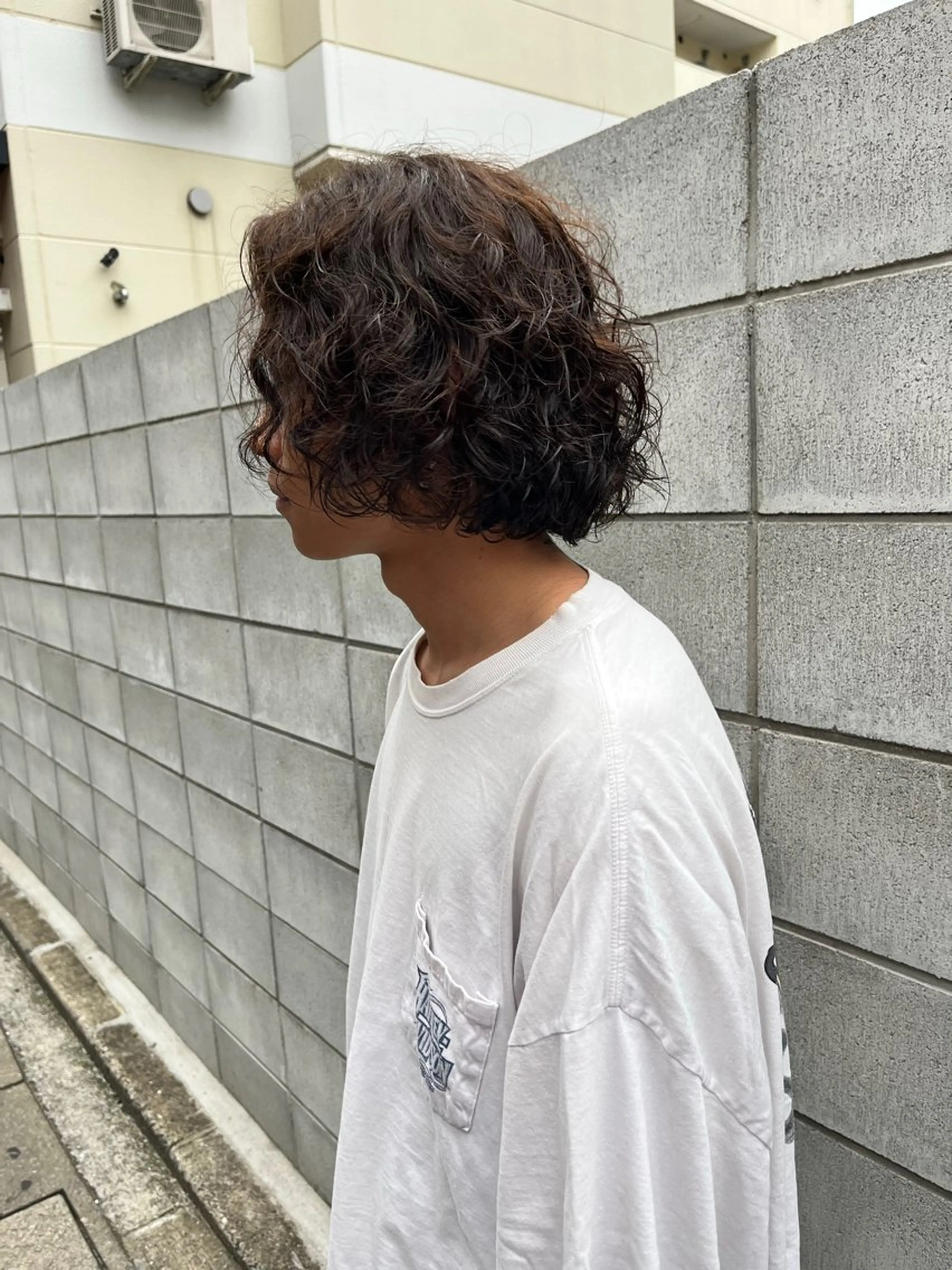 ミディアム カラー パーマ メンズ ボブとパーマの達人 /美容室難民の方是非のヘアスタイル