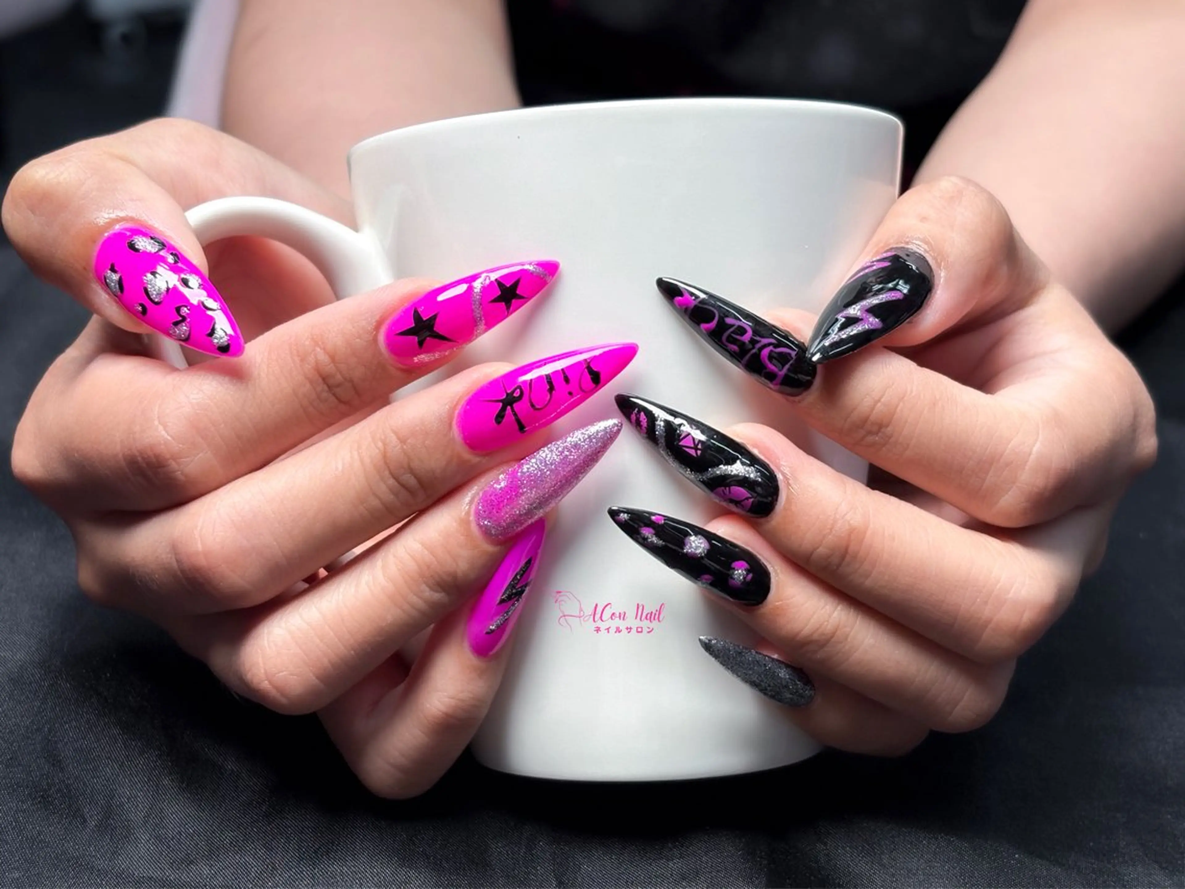 ネイル 桜ネイル 長さ出し フラワーネイル フレンチネイル ジェルネイル ハンドネイル ACon NailSalonのネイルデザイン