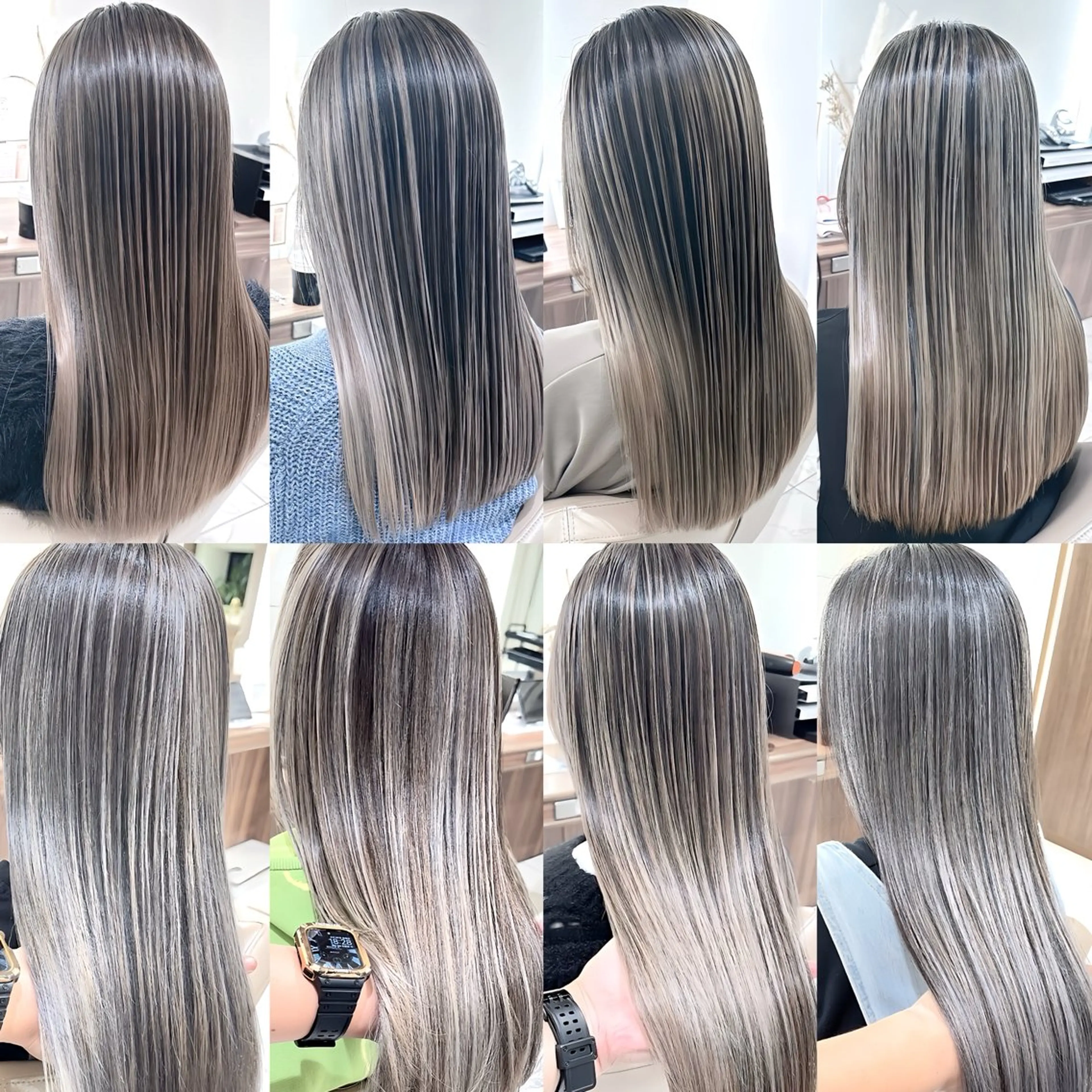 セミロング カラー バレイヤージュ 髪質改善 レイヤーカット カット ヘアカラー トリートメント 山崎俊輔/髪質改善 /バレイヤージュのヘアスタイル