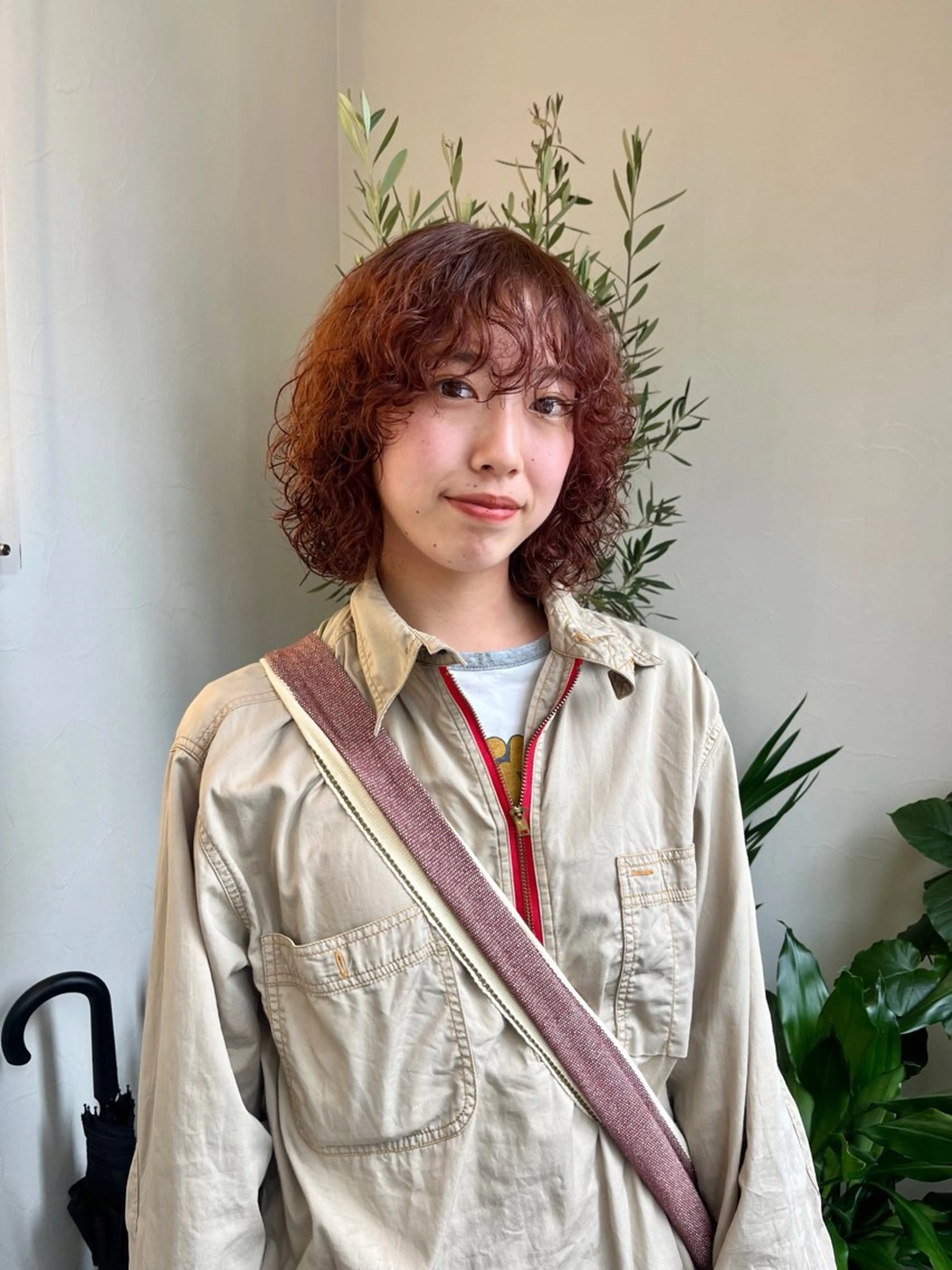 ミディアム カラー ミディアムパーマ ブリーチ ブラウンカラー ケアブリーチ デザインカラー 似合わせ/美髪カラー /カンナのヘアスタイル