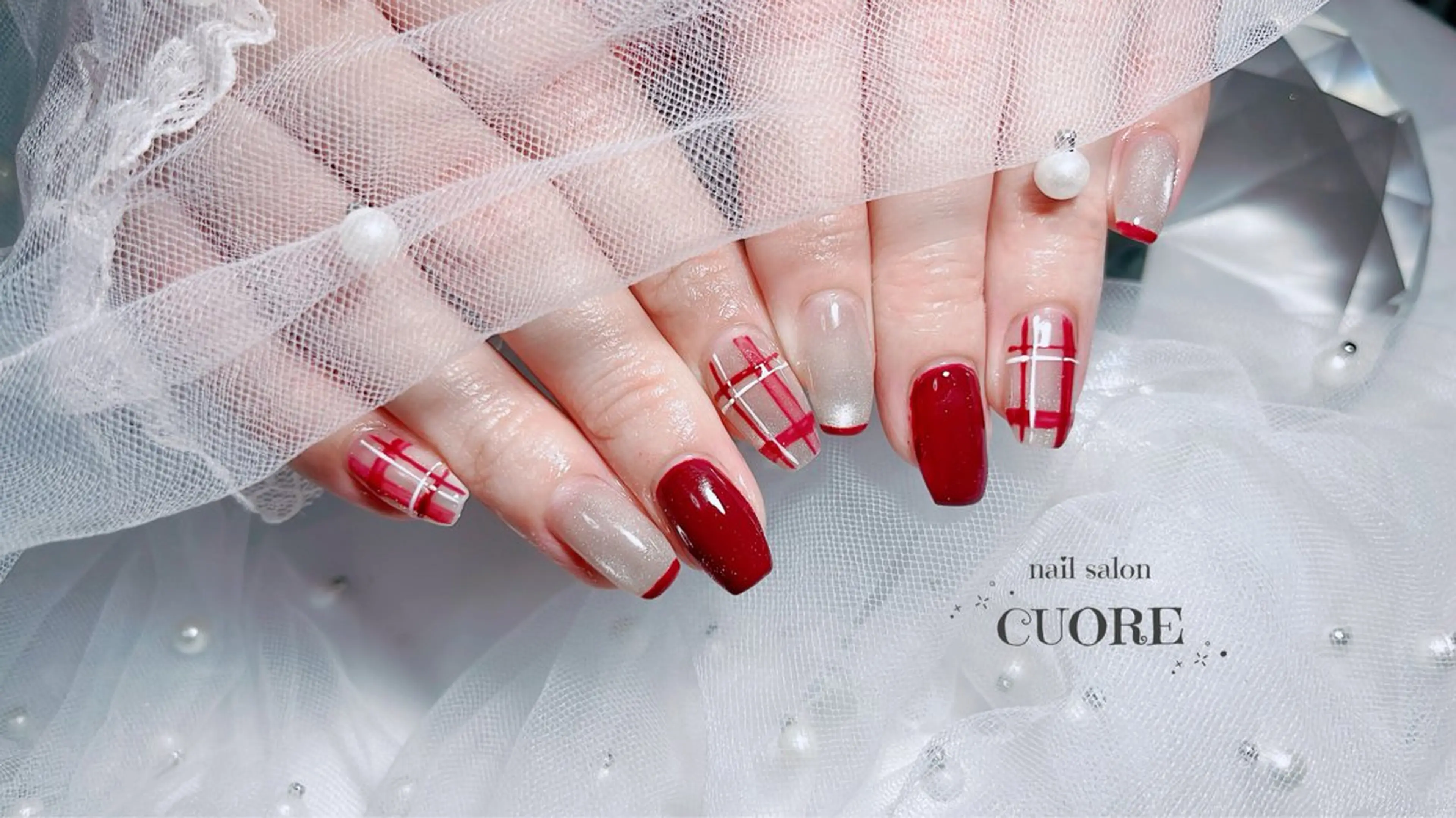 ネイル ボルドー 冬ネイル nail salon CUOREのネイルデザイン