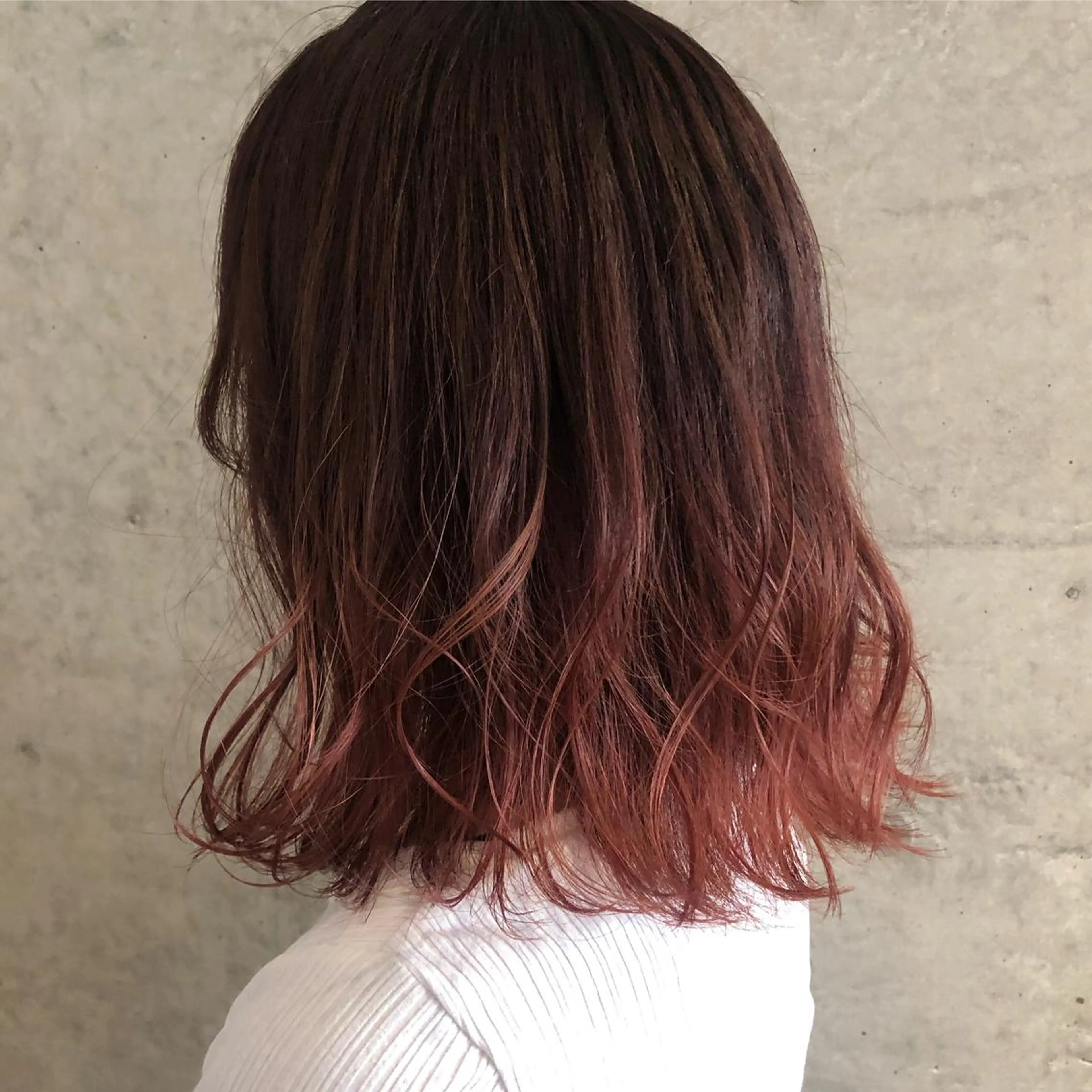 ミディアム カラー グラデーションカラー ピンクカラー 圧倒的な質感🧡 髪質改善/丸山晴菜のヘアスタイル