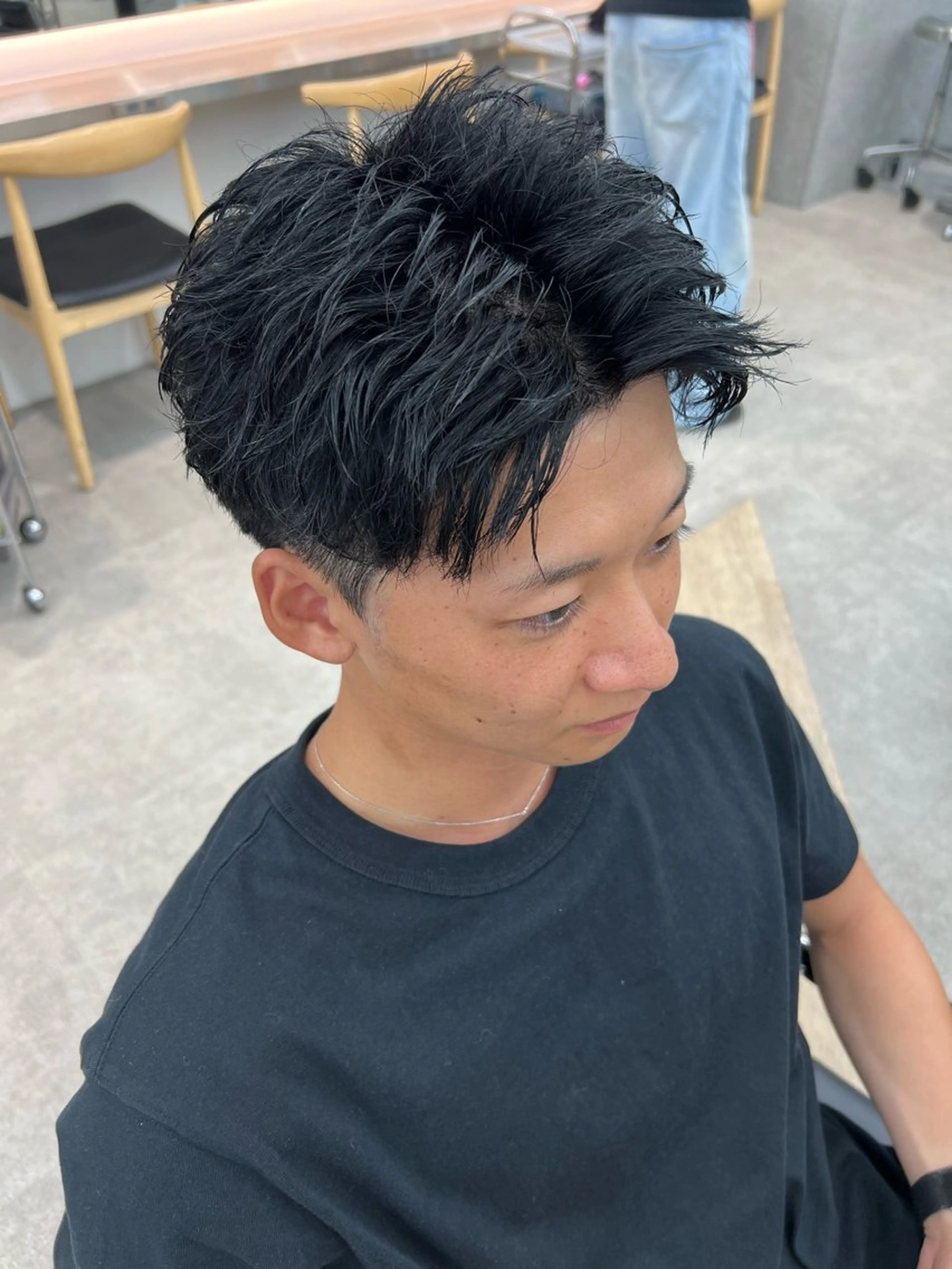 カラー パーマ メンズ カット ヘアカラー パーマ 🌀toa/波巻き✨ /メンズパーマ／栄のヘアスタイル