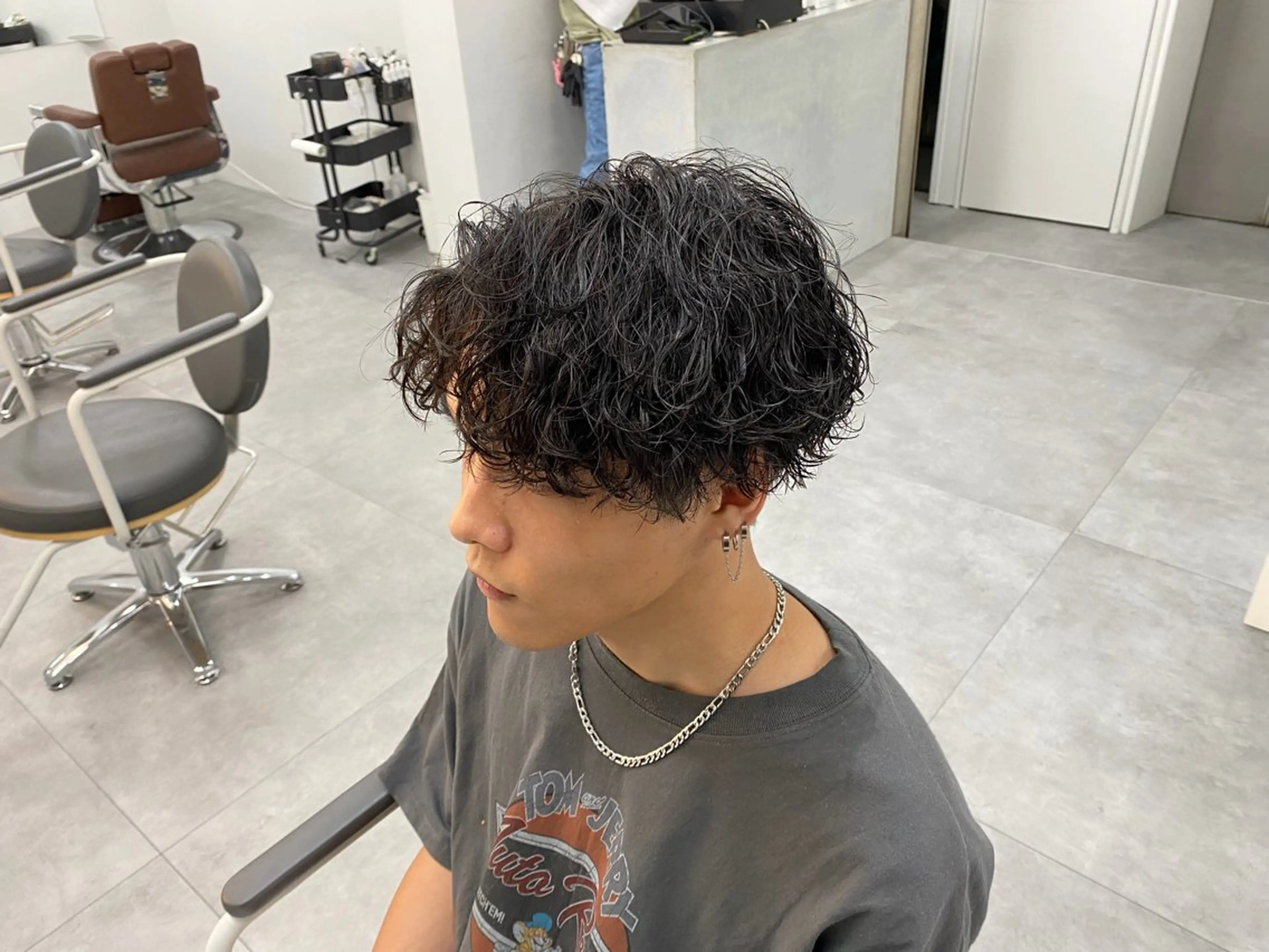 パーマ メンズ 波巻きパーマ カット パーマ メンズパーマ外屋敷 航のヘアスタイル