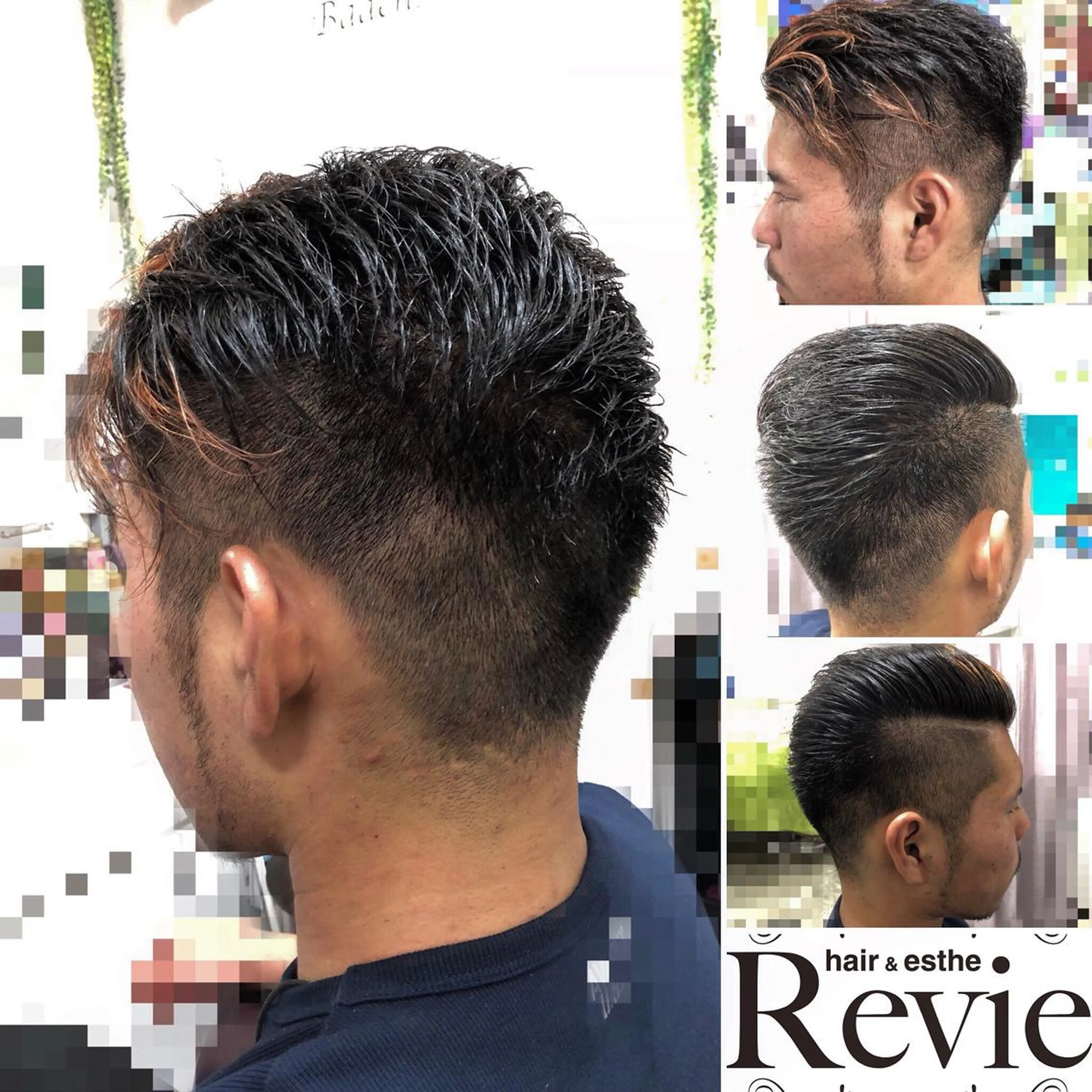 ショート カラー メンズ メンズブリーチ メンズメッシュ ブリーチ メッシュ レッドカラー Revie所属・松 下のヘアスタイル