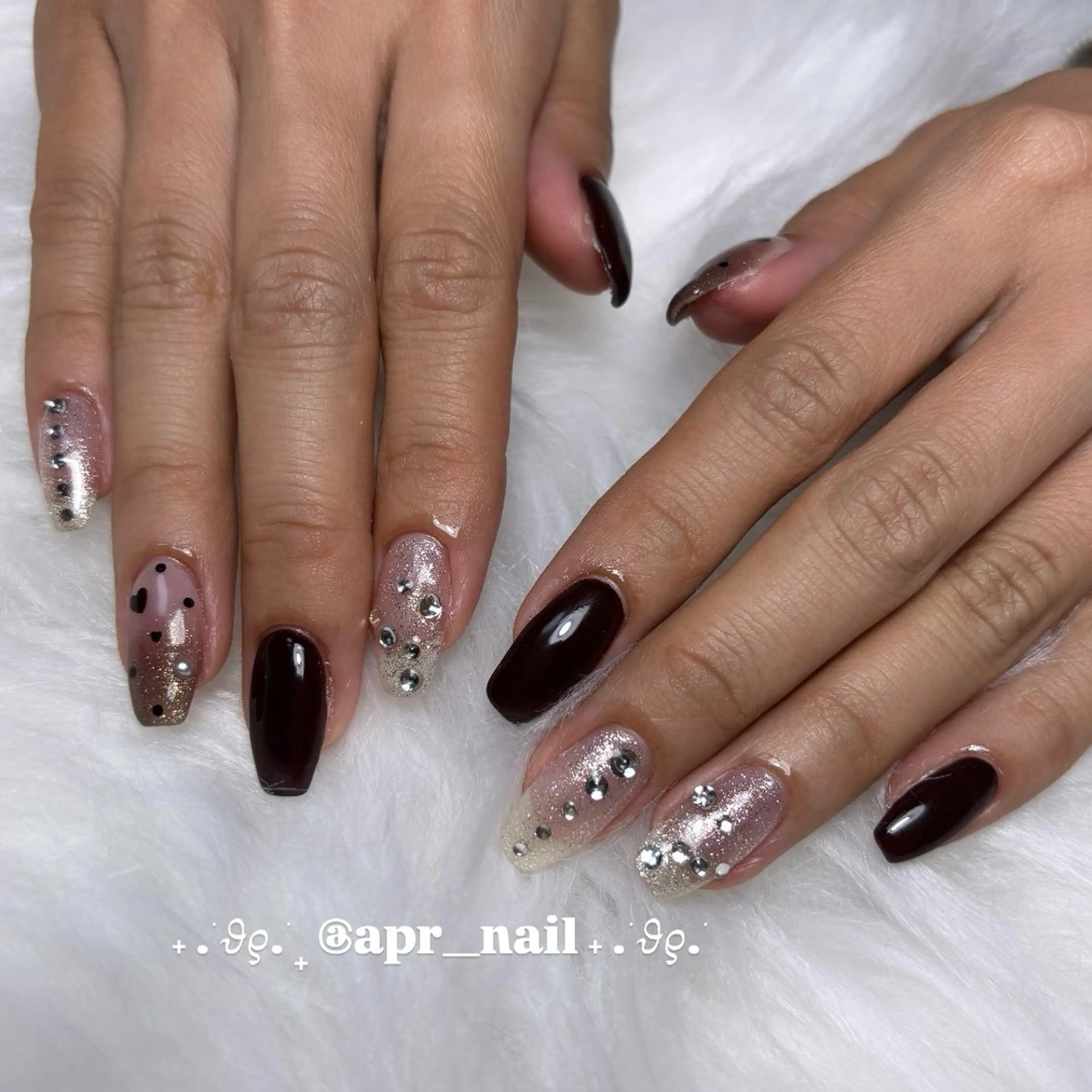 ネイル ブラウン Nailsalon apricotのネイルデザイン