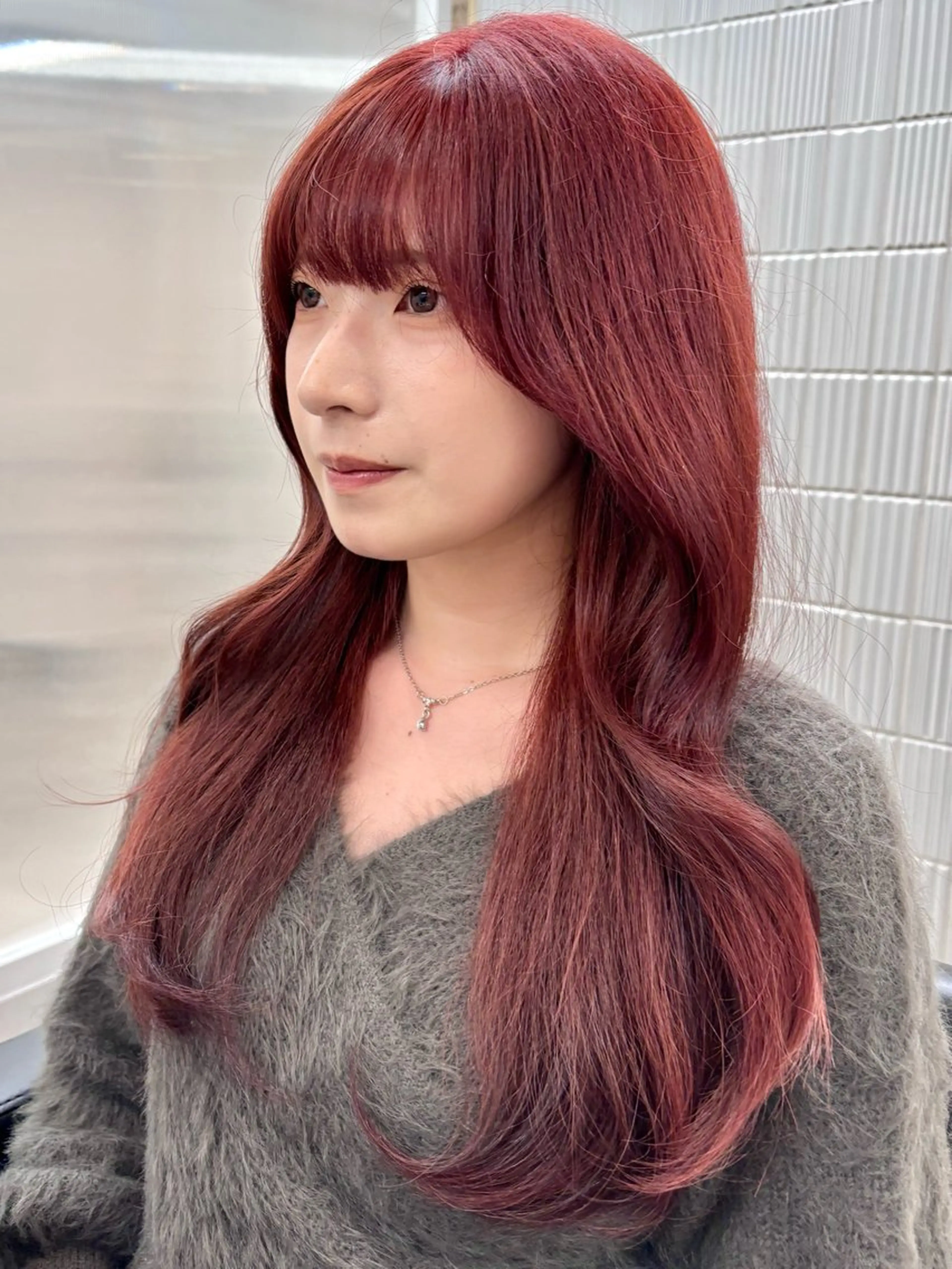 ロング カラー カット ヘアカラー トリートメント レイヤーカット🍒韓 国ヘア🍒ひかりのヘアスタイル